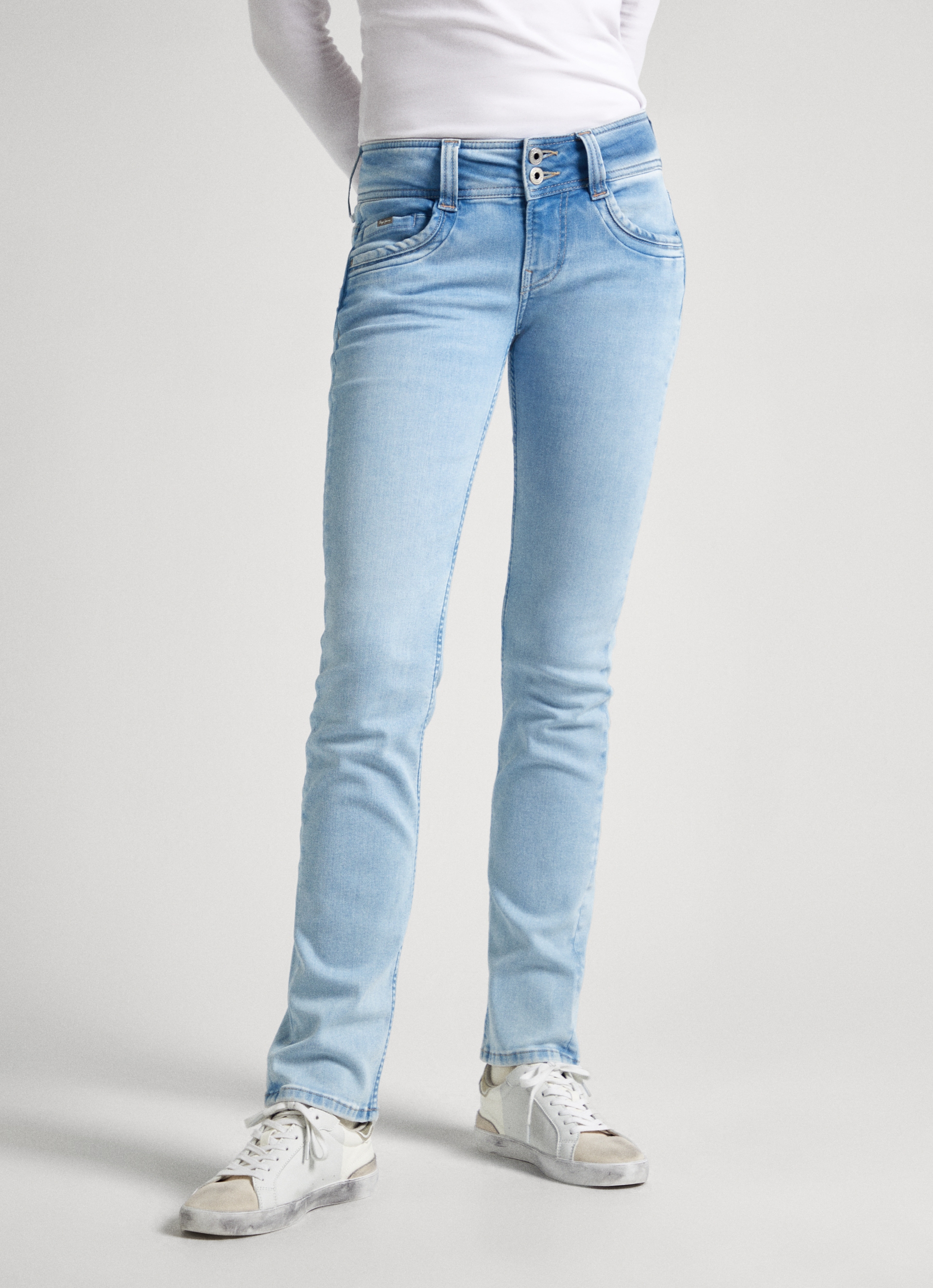 Pepe Jeans Slim-fit-Jeans, mit 2-Knopf-Verschluss