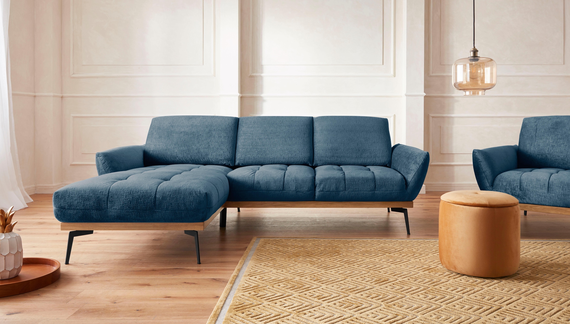 Guido Maria Kretschmer Home&Living Ecksofa »Palíc, inkl. Rückenverstellung, bequem, elegant, Breite 245cm, L-Form«
