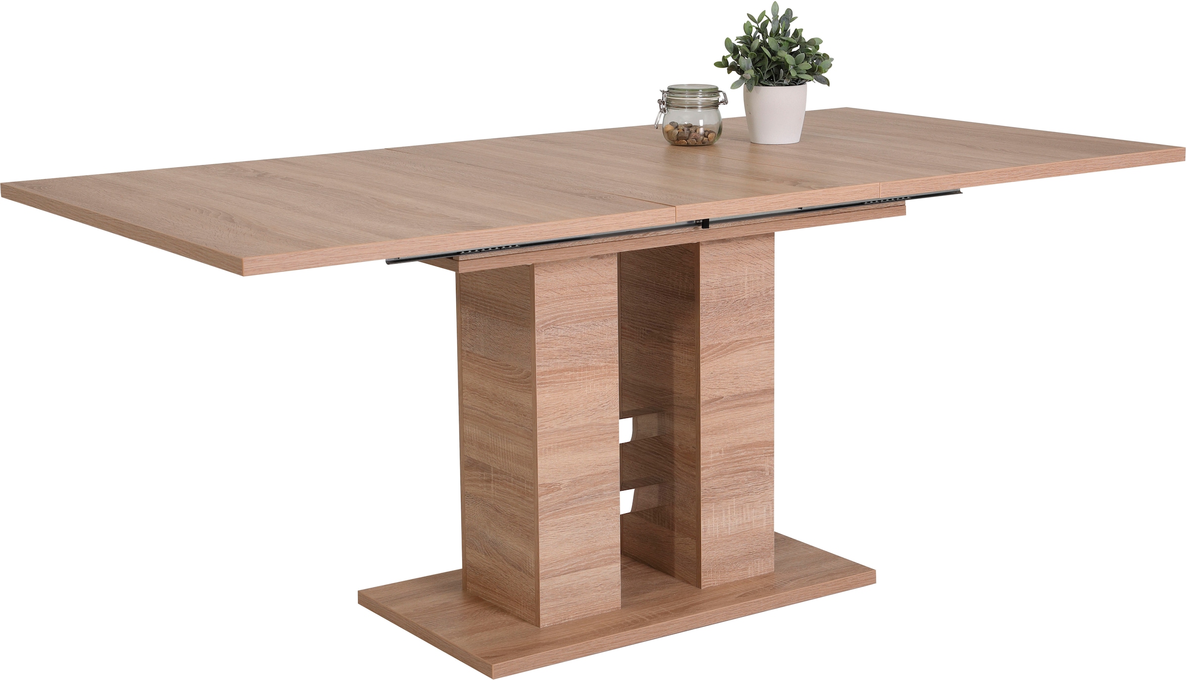 HELA Ensemble de salle à manger »Ulla« Set, 5 cuis tlg. ausziehbar 140 - 220 cm, Edelstahl, 140 Kg Belastbar