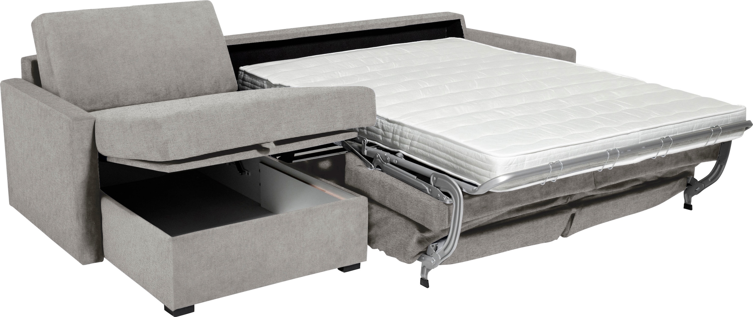 PLACES OF STYLE Schlafsofa »GOLDPOINT Ecksofa 264 cm, Liegefläche (140/200cm), L-Form,« Bettfunktion, Bonell-Federkernmatratze und Dauerschläfer-Funktion