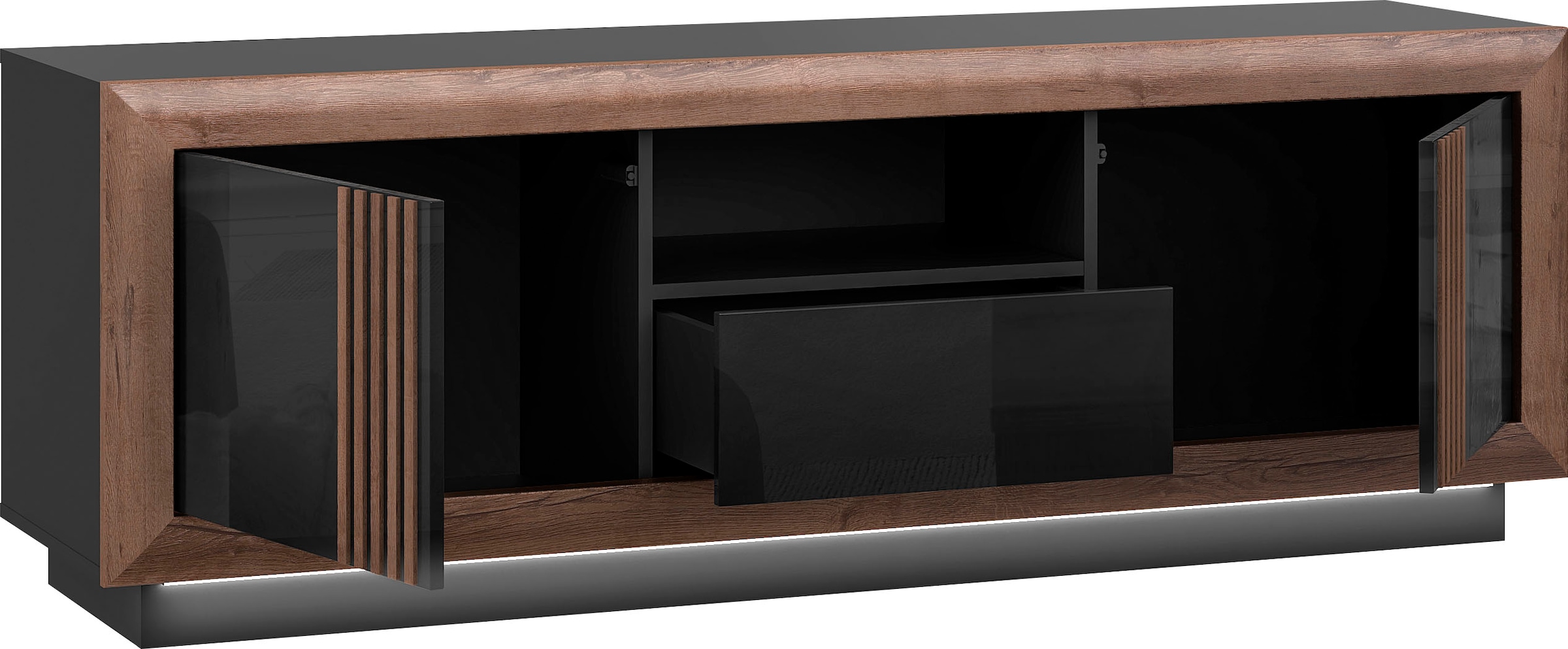 FORTE Lowboard »SavonaTV-Board, TV-Schrank« Breite 162 cm, inkl. Sockelbeleuchtung