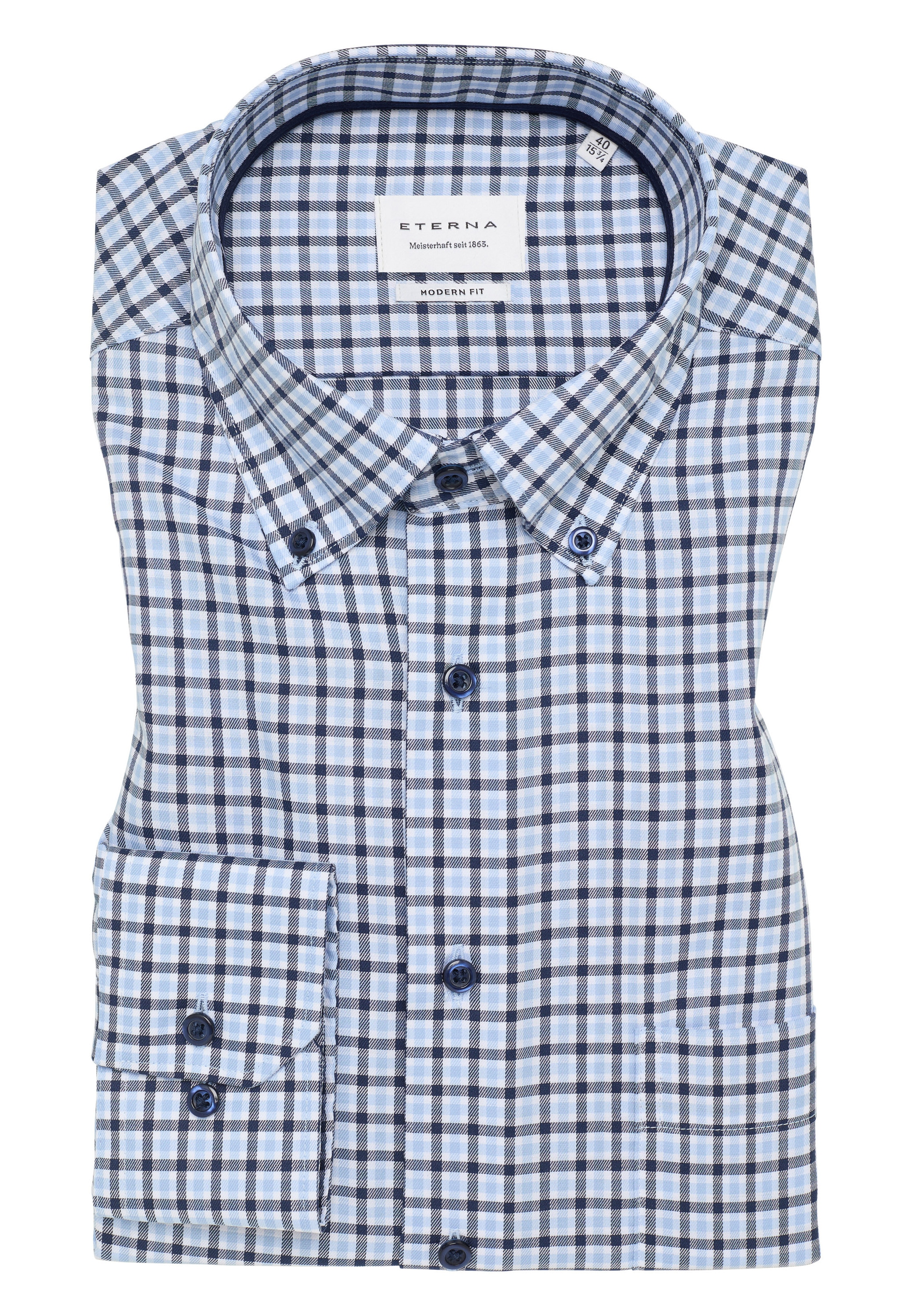 Eterna Langarmhemd »MODERN FIT« NON IRON (bügelfrei)