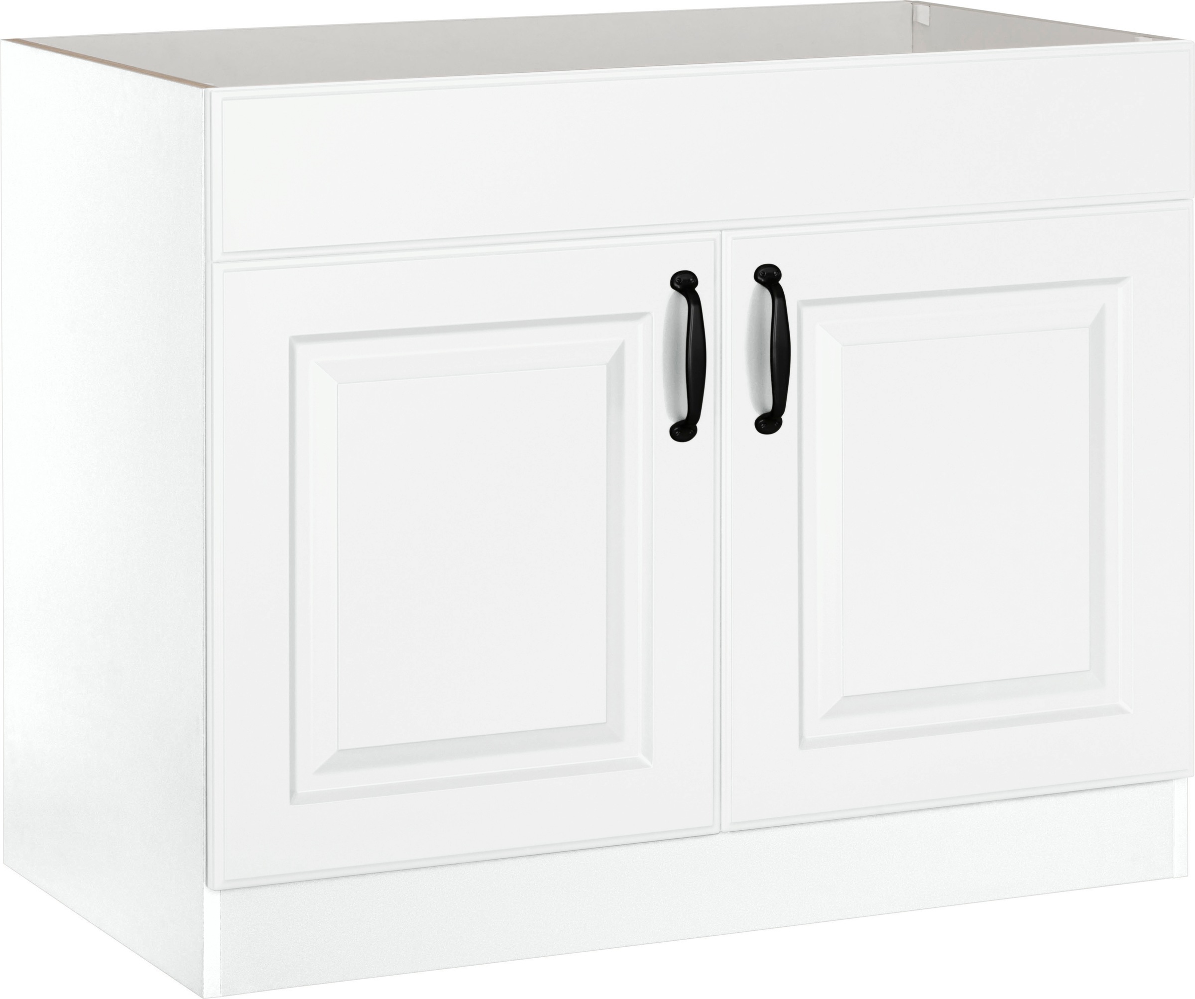 Image of wiho Küchen Spülenschrank »Erla«, 100 cm breit mit Kassettenfront, ohne Arbeitsplatte bei Ackermann Versand Schweiz