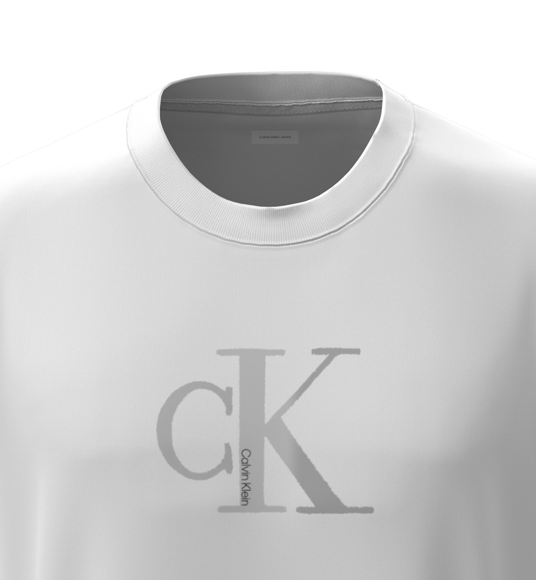 Calvin Klein Jeans T-Shirt »SS CNTR MNGRM E CLSS«, Mit Rundhalsausschnitt