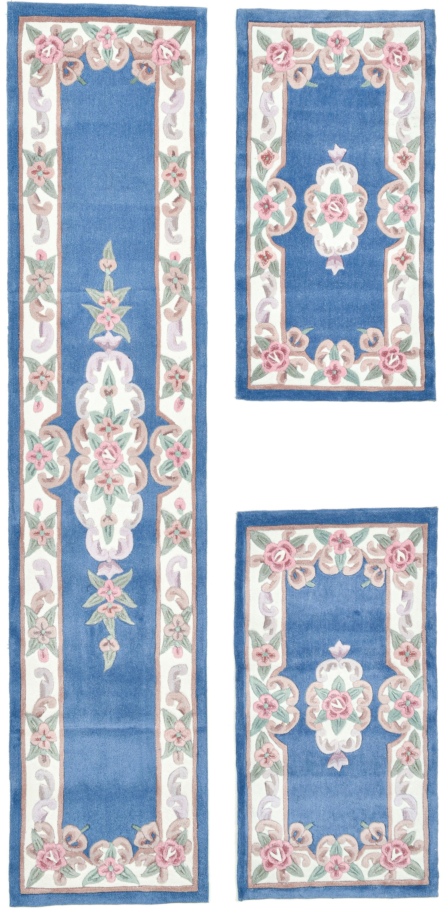 THEKO Bettumrandung »Ming«, (3 tlg.), Bettvorleger, Läufer-Set, hochwertiges Acrylgarn, florales Design