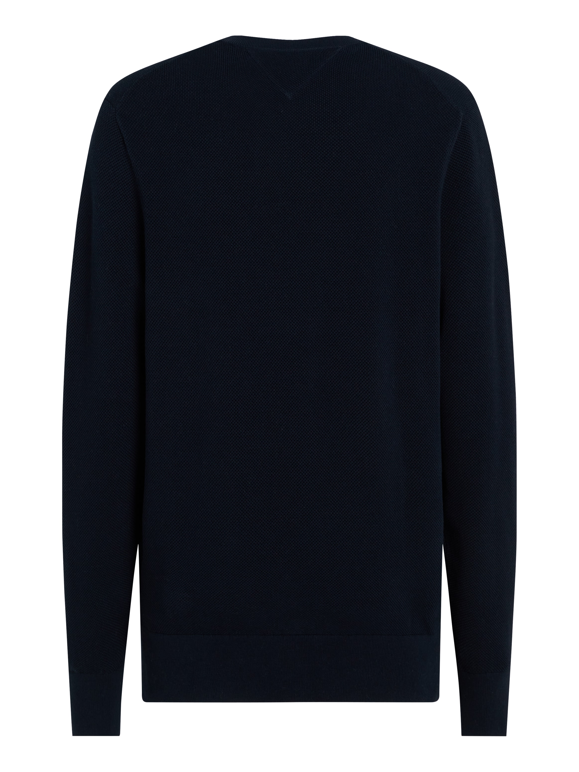 Tommy Hilfiger Rundhalspullover »ESSENTIAL STRUCTURE CREW NECK mit Struktur und Label«, unifarben, casual, regular fit, Baumwolle, Rundhals