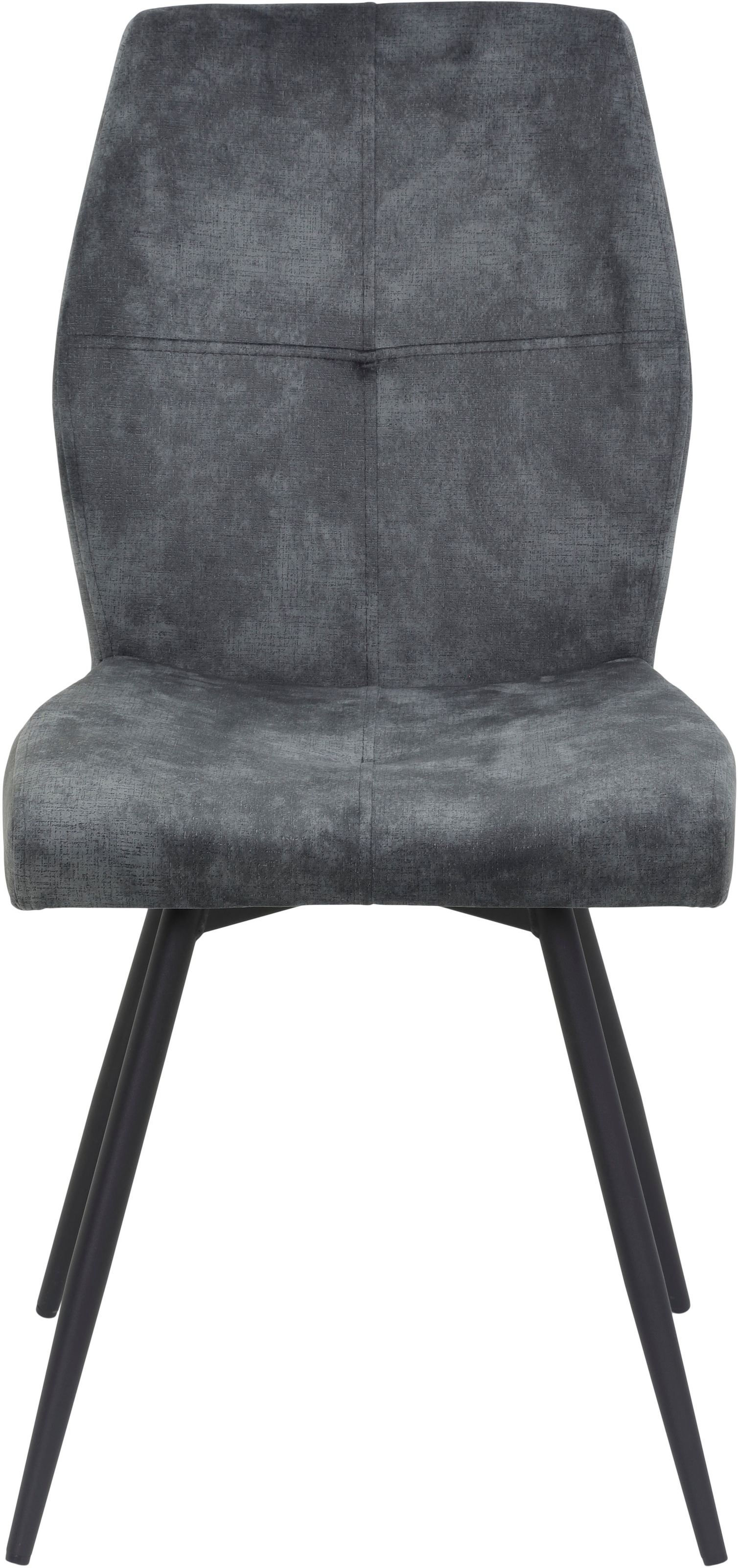 HELA Chaise à 4 pieds »ALLY« (Set) 2 cuis4-Fuss, 360° drehbar, gepolstert, Vintage Velvet mit Steppnähten