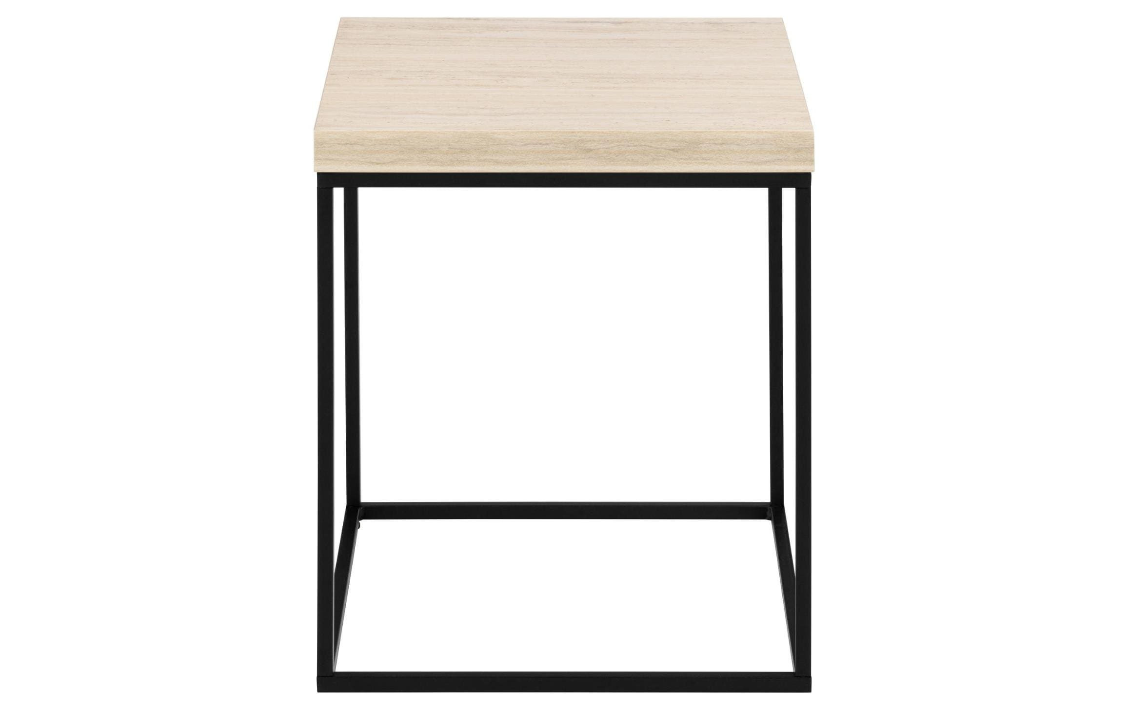 AC Design Couchtisch »Barossa Wohnzimmertisch, Beistelltisch, Quadratisch, Sofatisch,« Steinoptik, schwarze Stahlbeine, in weiteren Variationen, B: 40 cm