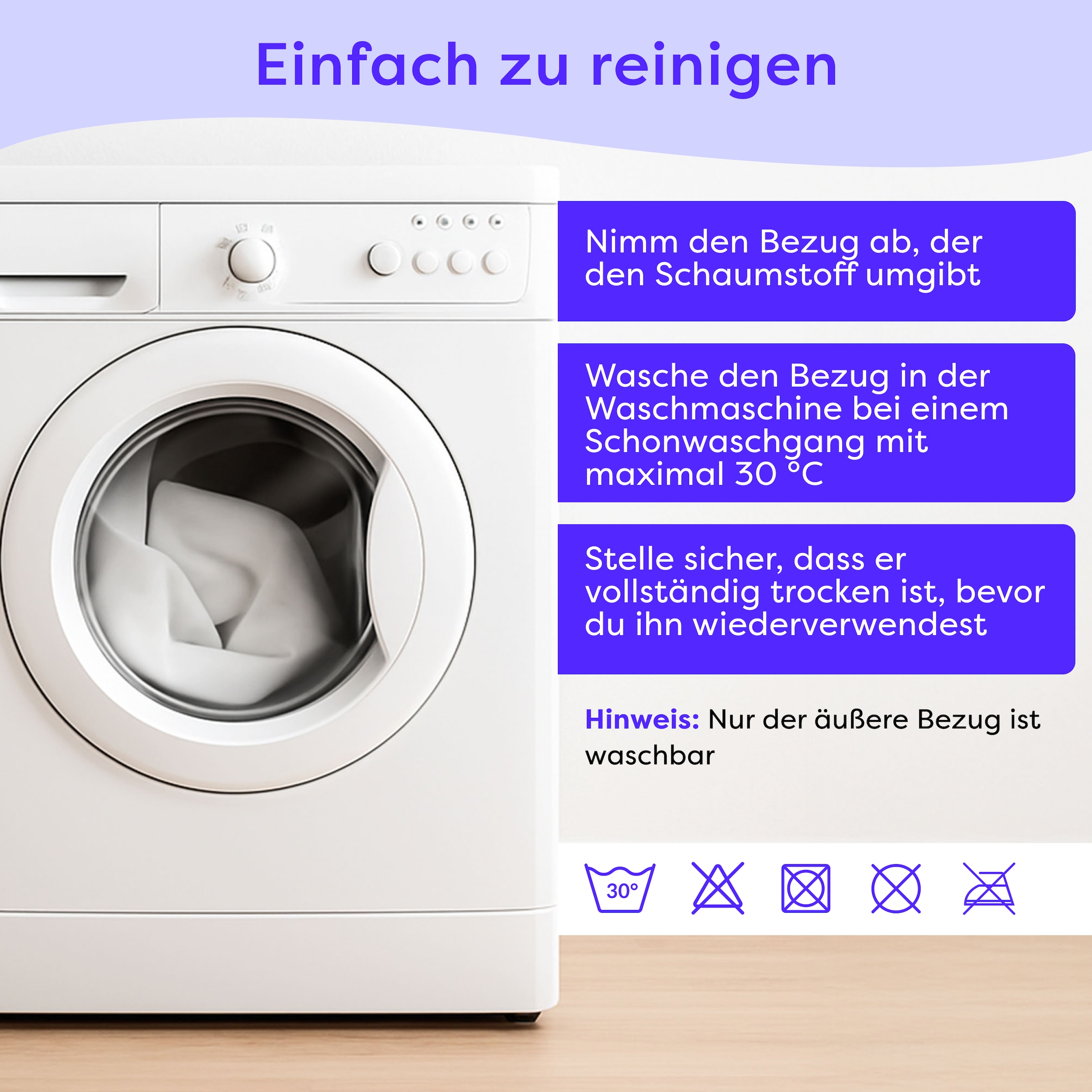 Wolkenfeld Bettwäsche »Wolkenfeld Premium Musselin mit Reissverschluss« 2 tlg. tlg. aus 100% Baumwolle – Atmungsaktiv & Weich – inkl. Kissenbezug 80x80