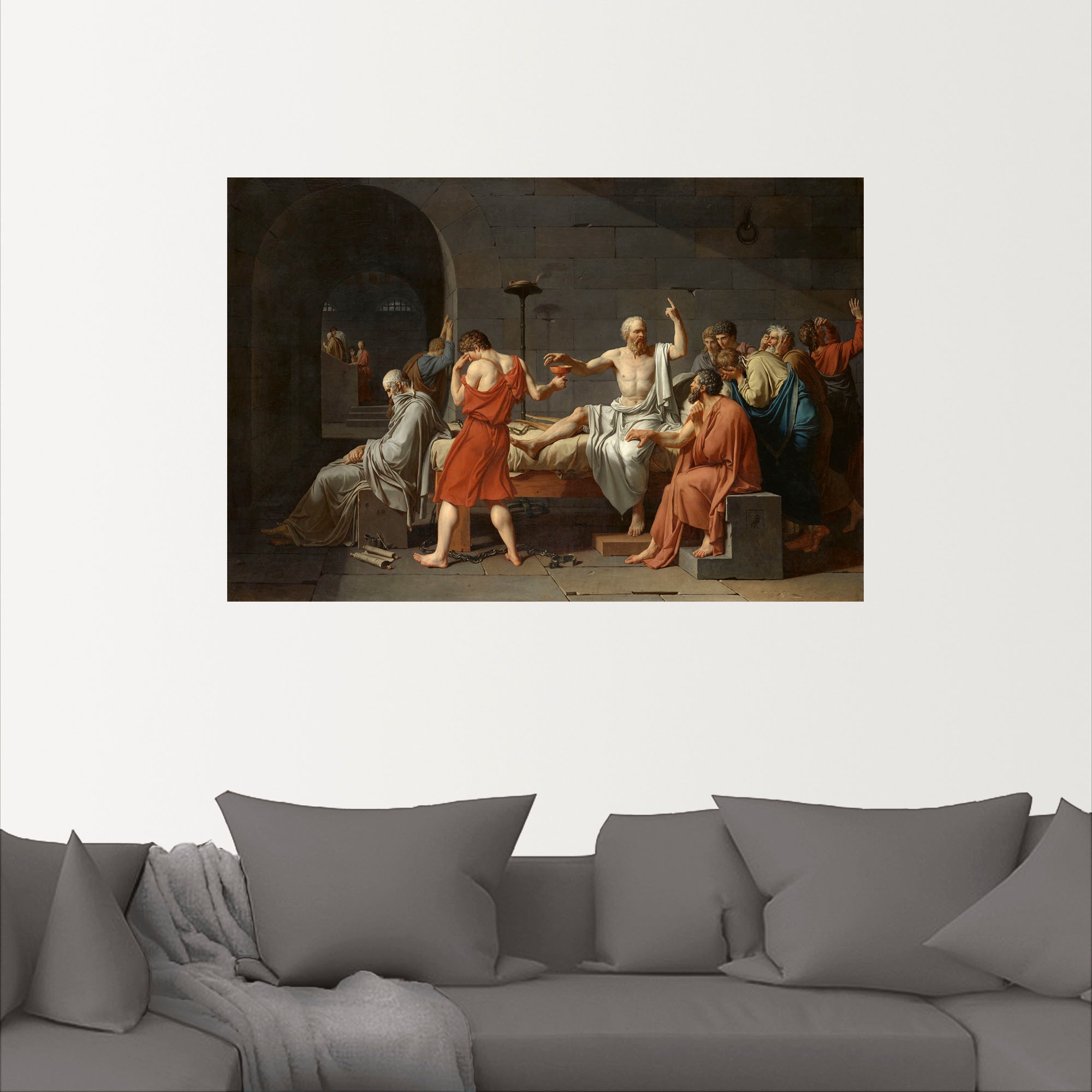 Artland Wandbild »Der Tod des Sokrates. 1787«, Gruppen & Familien, (1 St.), als Alubild, Leinwandbild, Wandaufkleber oder Poster in versch. Grössen