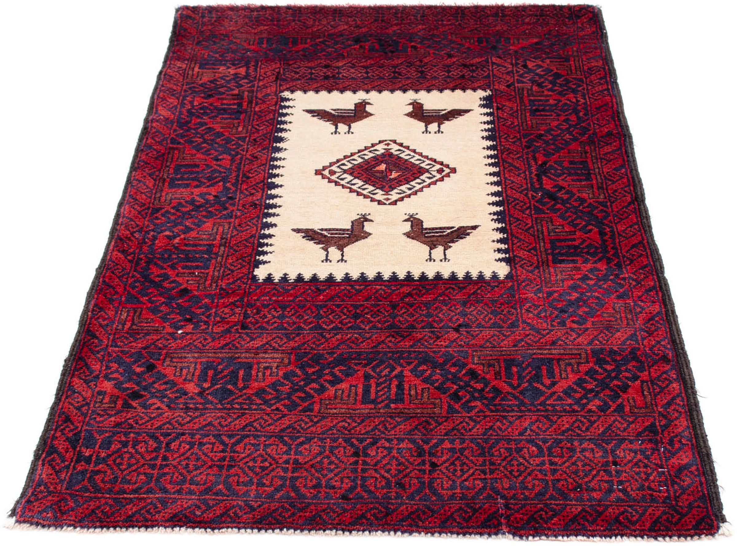 Image of morgenland Orientteppich »Belutsch - 160 x 90 cm - rot«, rechteckig, 8 mm Höhe, Wohnzimmer, Handgeknüpft, Einzelstück mit Zertifikat bei Ackermann Versand Schweiz