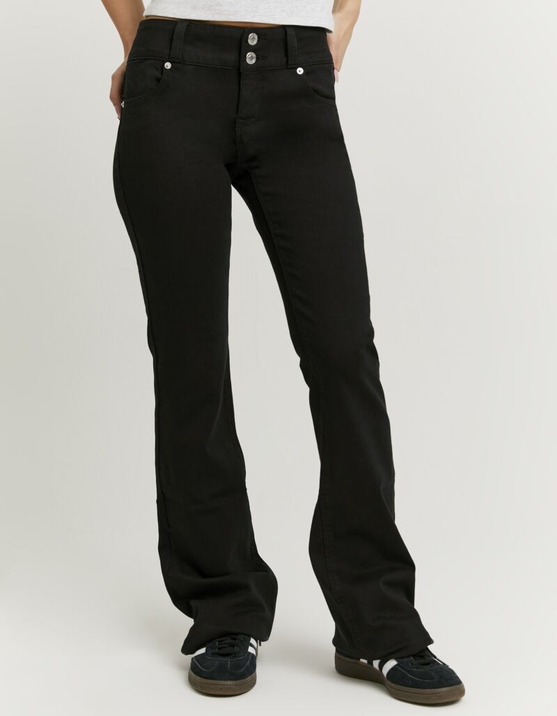 Image of Tally Weijl Bootcut-Jeans "SPACOCYNTHIA" Baumwollmischung, Low Waist, mit doppeltem Knopf am Bund