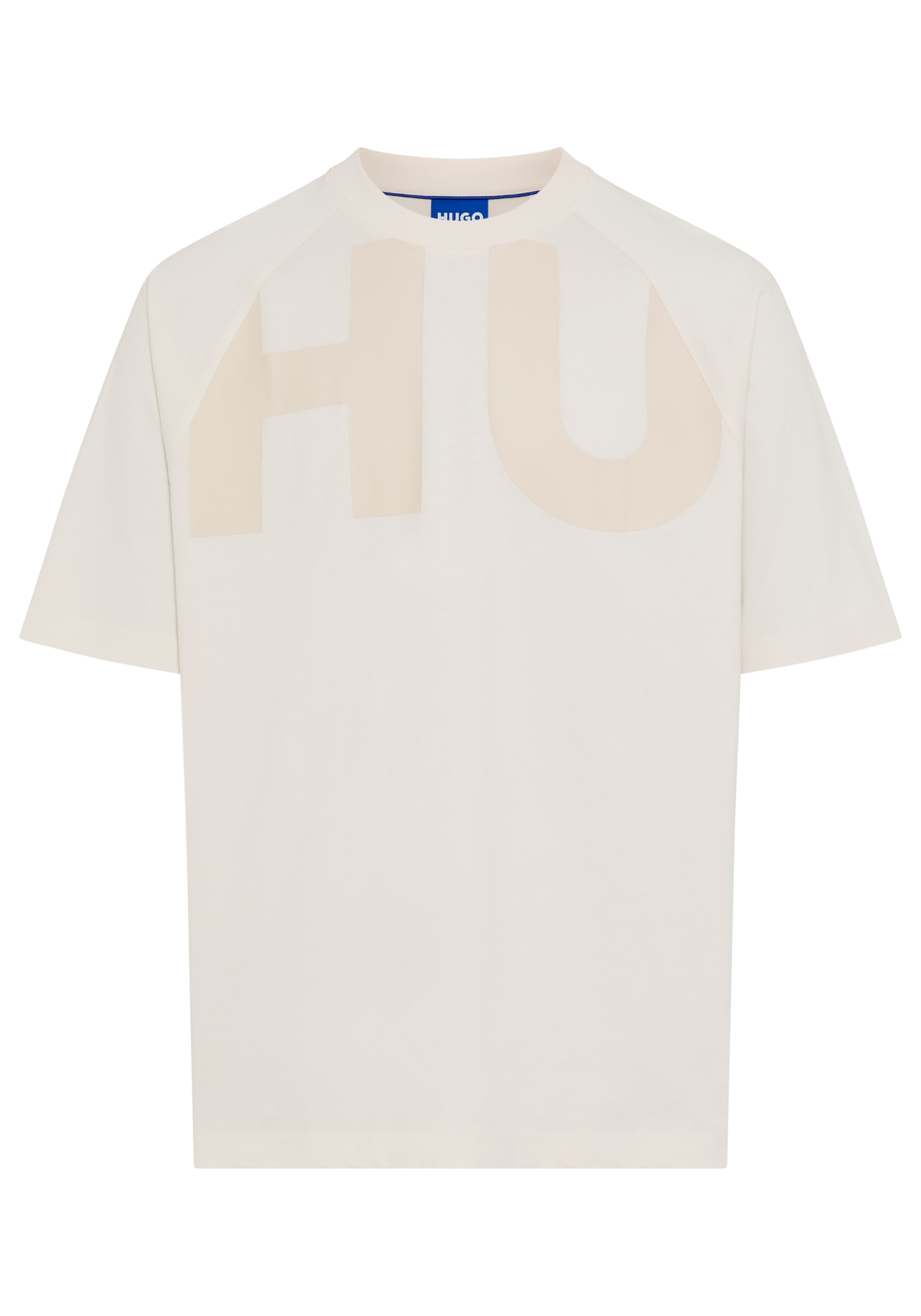 HUGO Blue T-Shirt »Nalftee« Rundhalsausschnitt, Loose Fit, grosser Logo-Druck