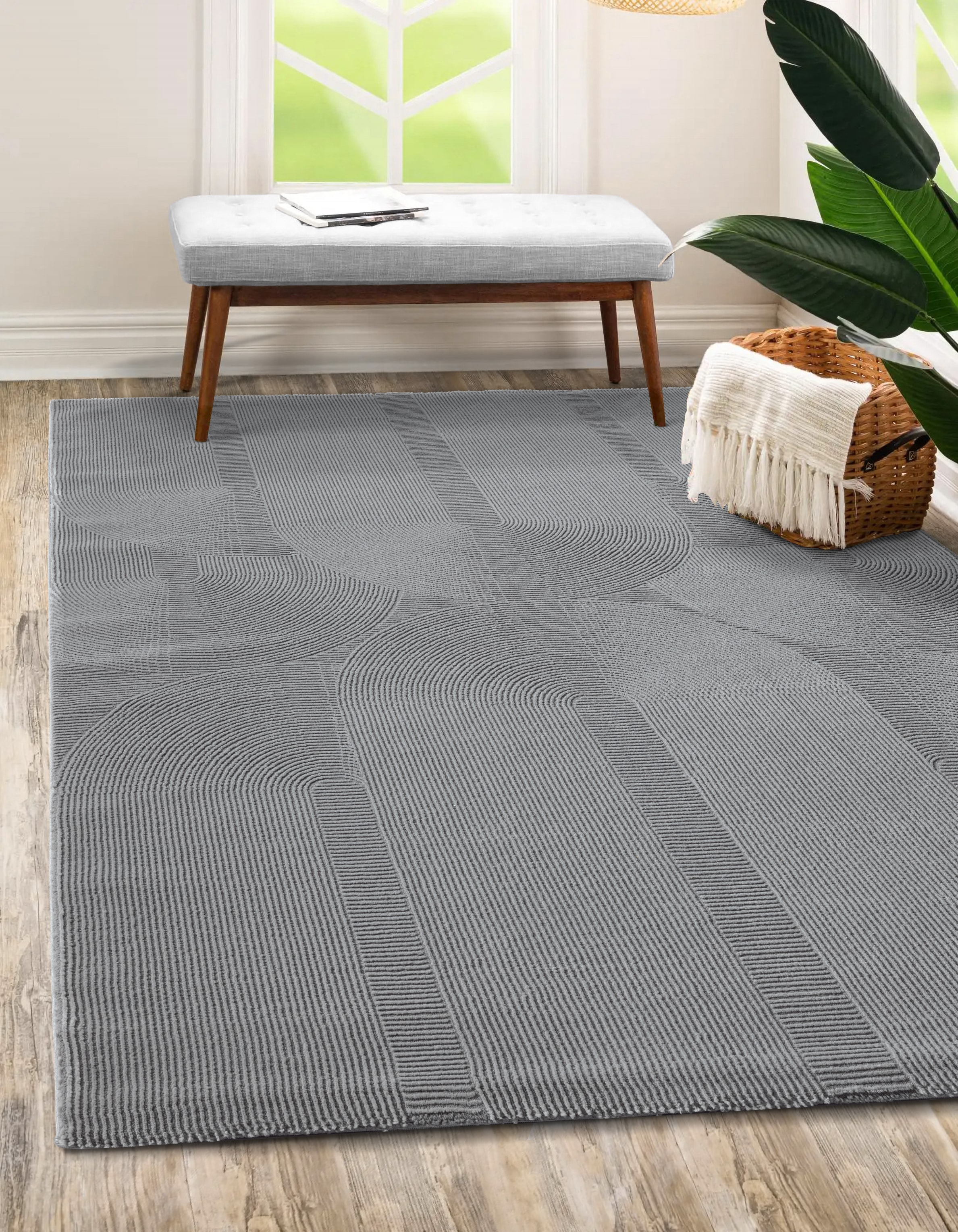 Image of the carpet Teppich "Lima" rechteckig 12 mm Höhe Designer Teppich Flor 1 recyceltem Polyester waschbar