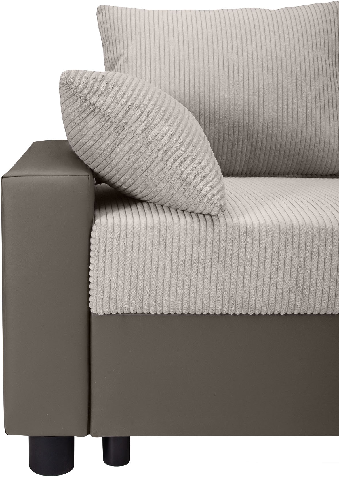 COLLECTION AB Ecksofa »Parma L-Form«, mit Schlaffunktion und Bettkasten, inklusive Kissen, Bonellfederkern