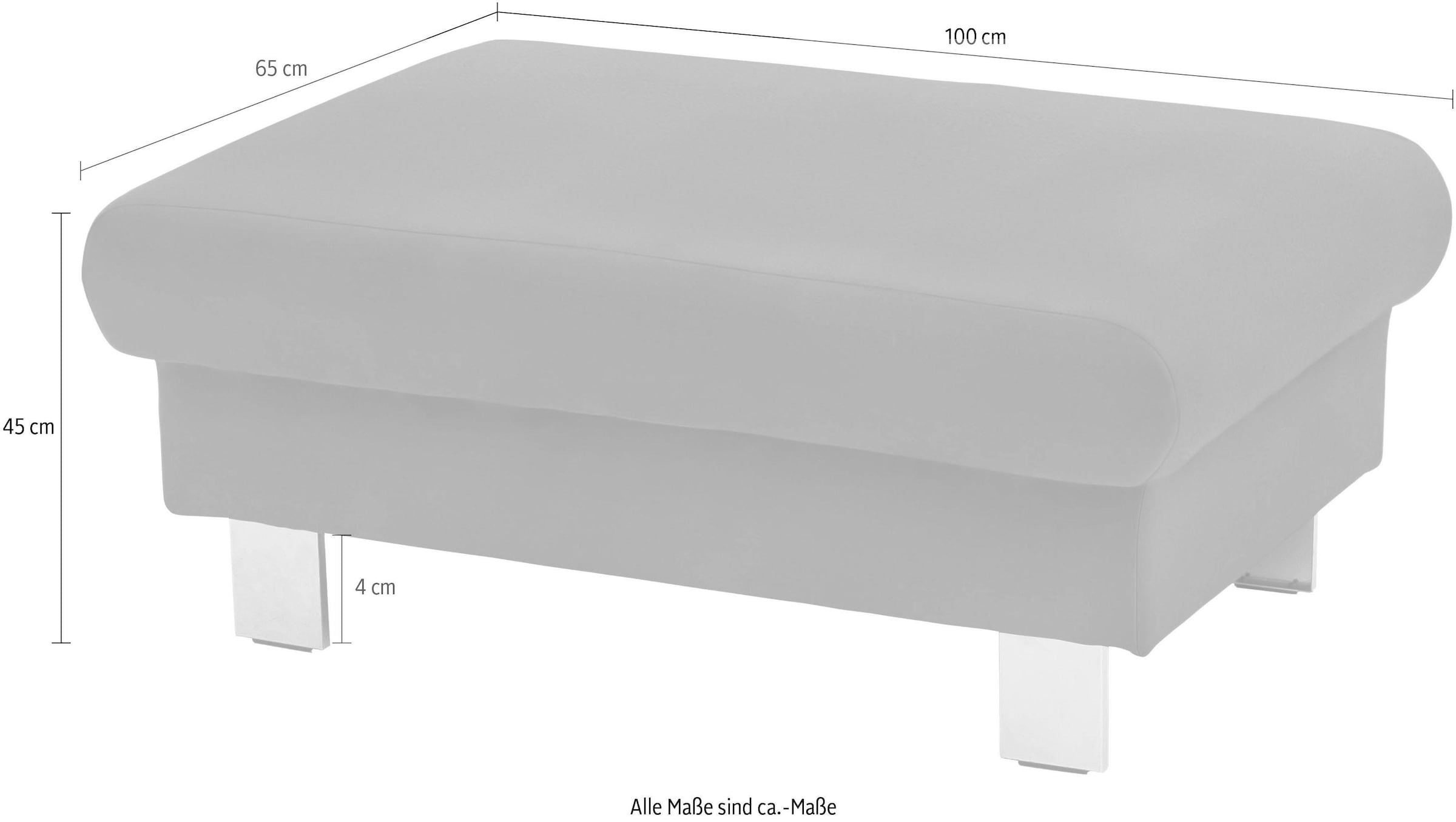 COTTA Polstergarnitur »Komaris L-Form«, (Set), Set bestehend aus: Ecksofa mit Kopfteilverstellung & Hocker