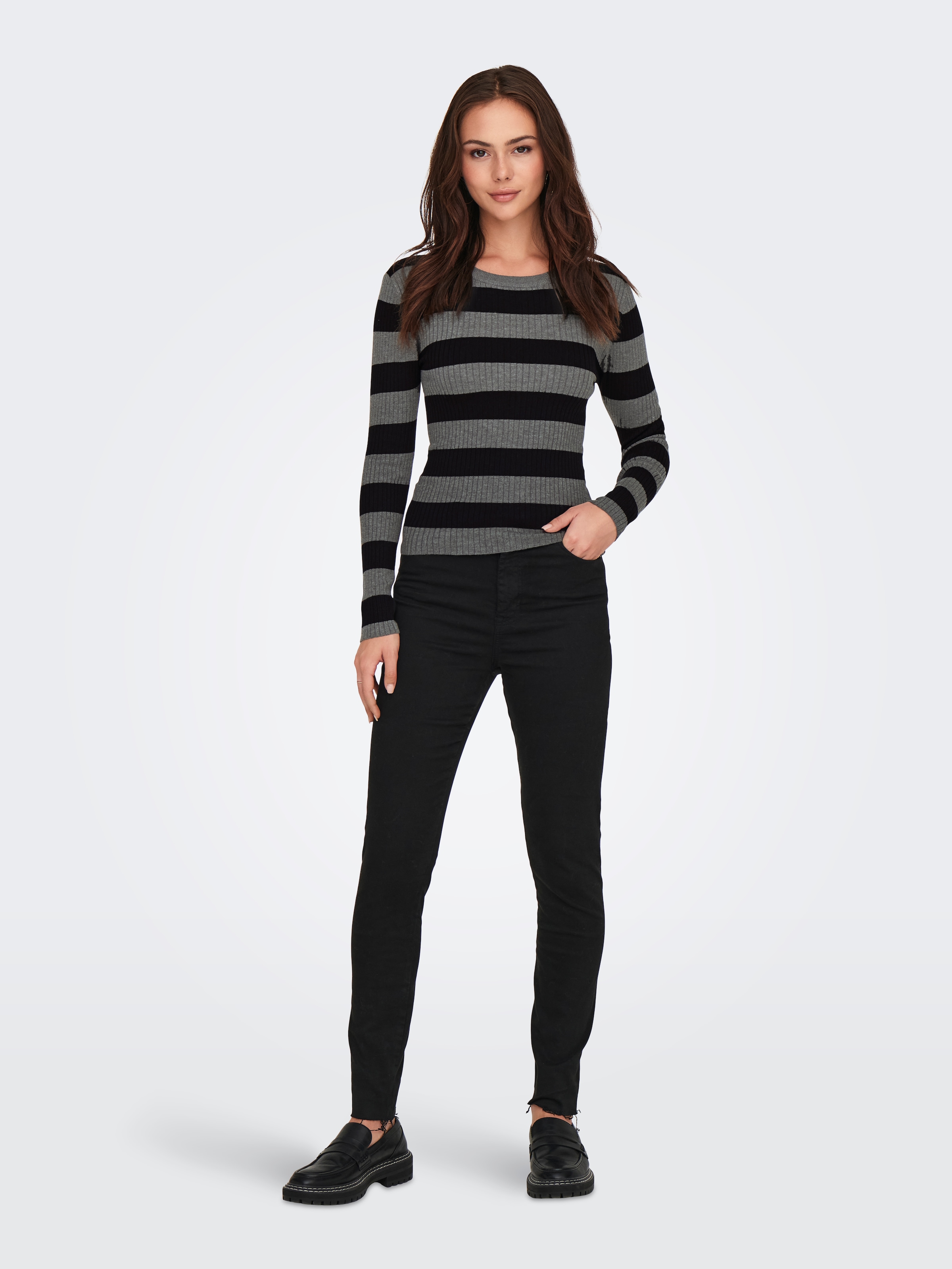JDY Rundhalspullover »JDYPLUM L/S O-NECK PULLOVER KNT NOOS«