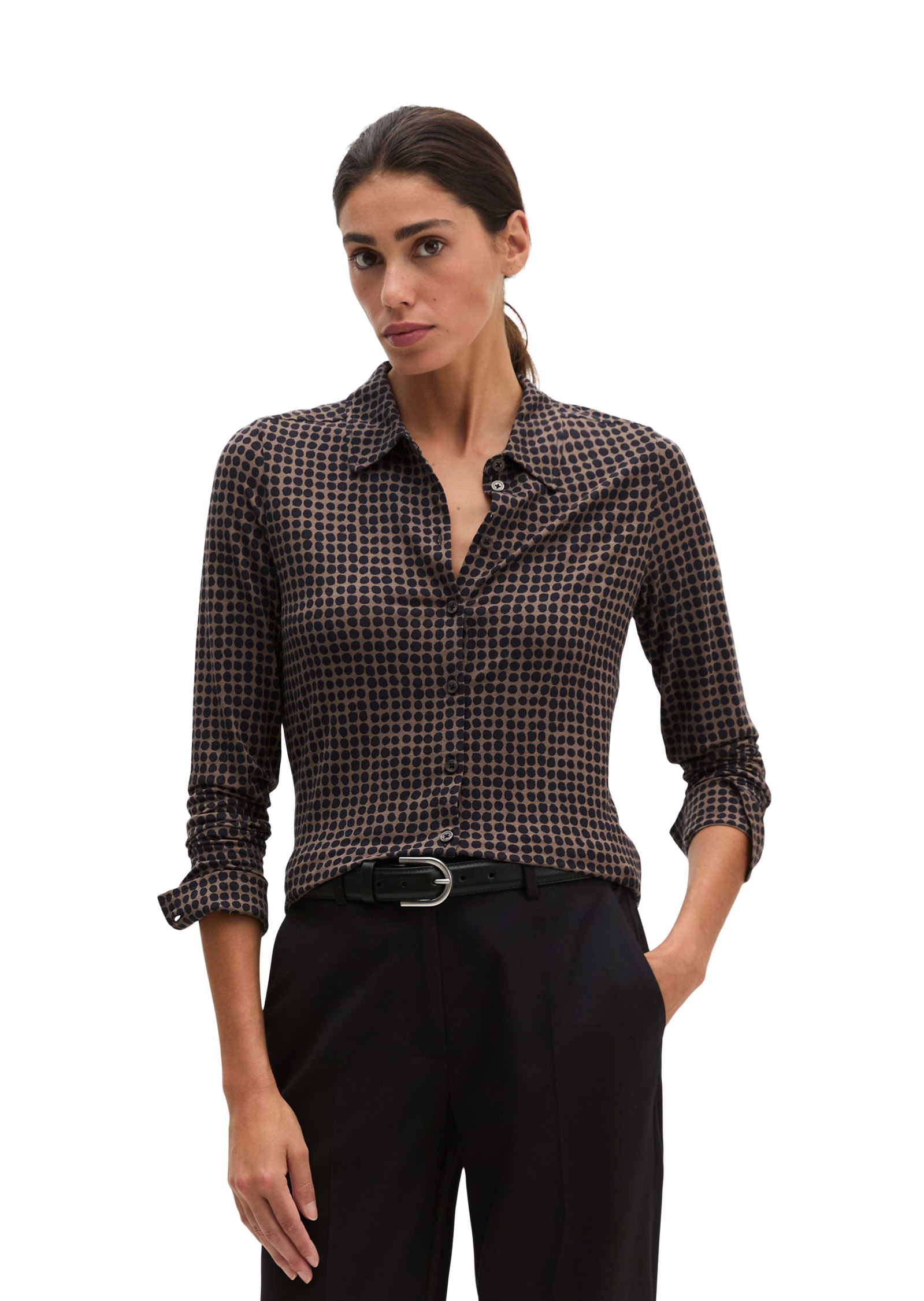 Image of Marc OPolo Hemdbluse aus Viskosemix, Kentkragen