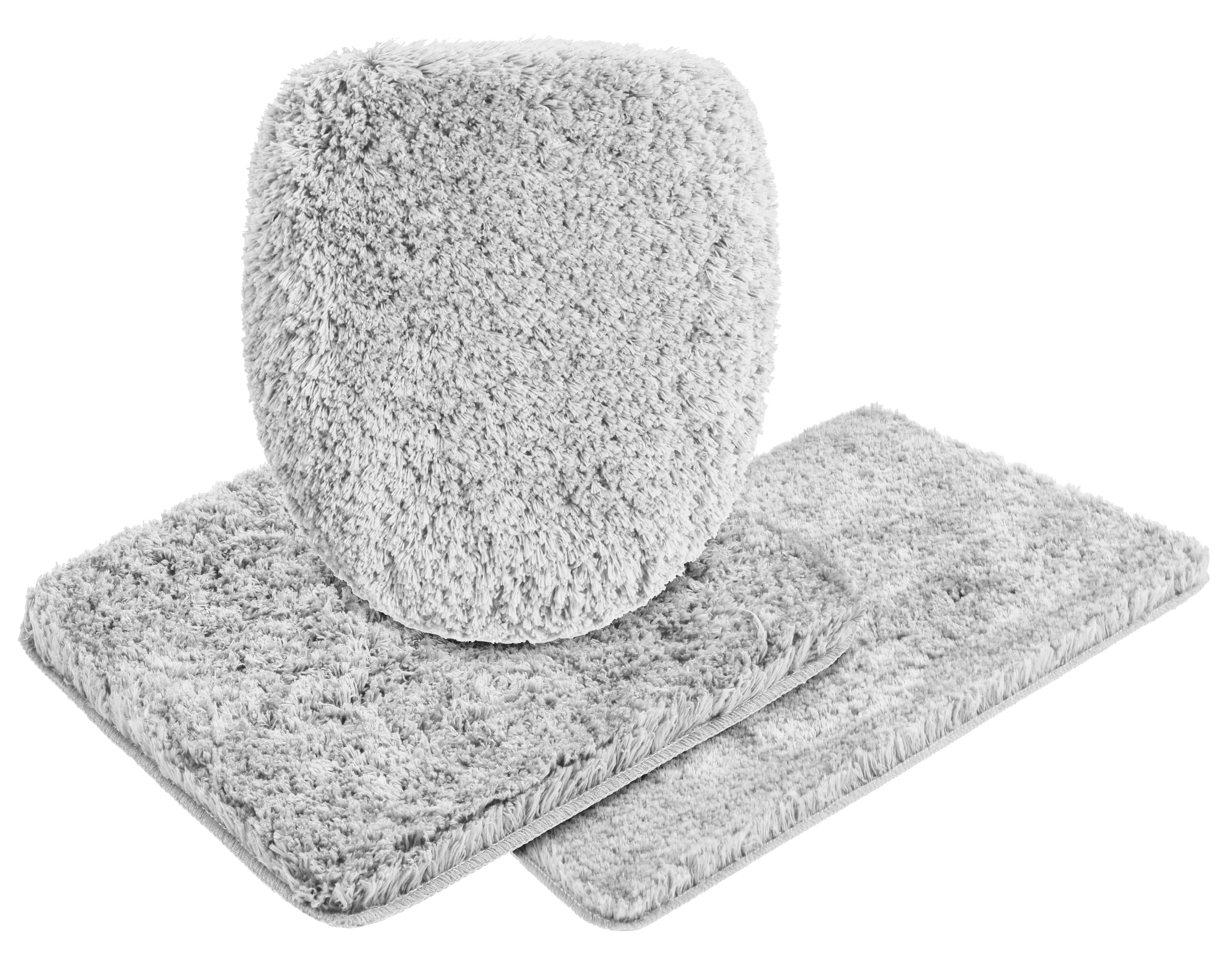 OTTO home Badematte "Micro exclusiv, Badvorleger, Badezimmer Teppich" Höhe 55 mm rutschhemmend beschichtet fußbodenheizungsgeeignet  schnell trocknend  strapazierfähig Badteppich, Badematten auch als 3 teiliges Set & rund erhältlich