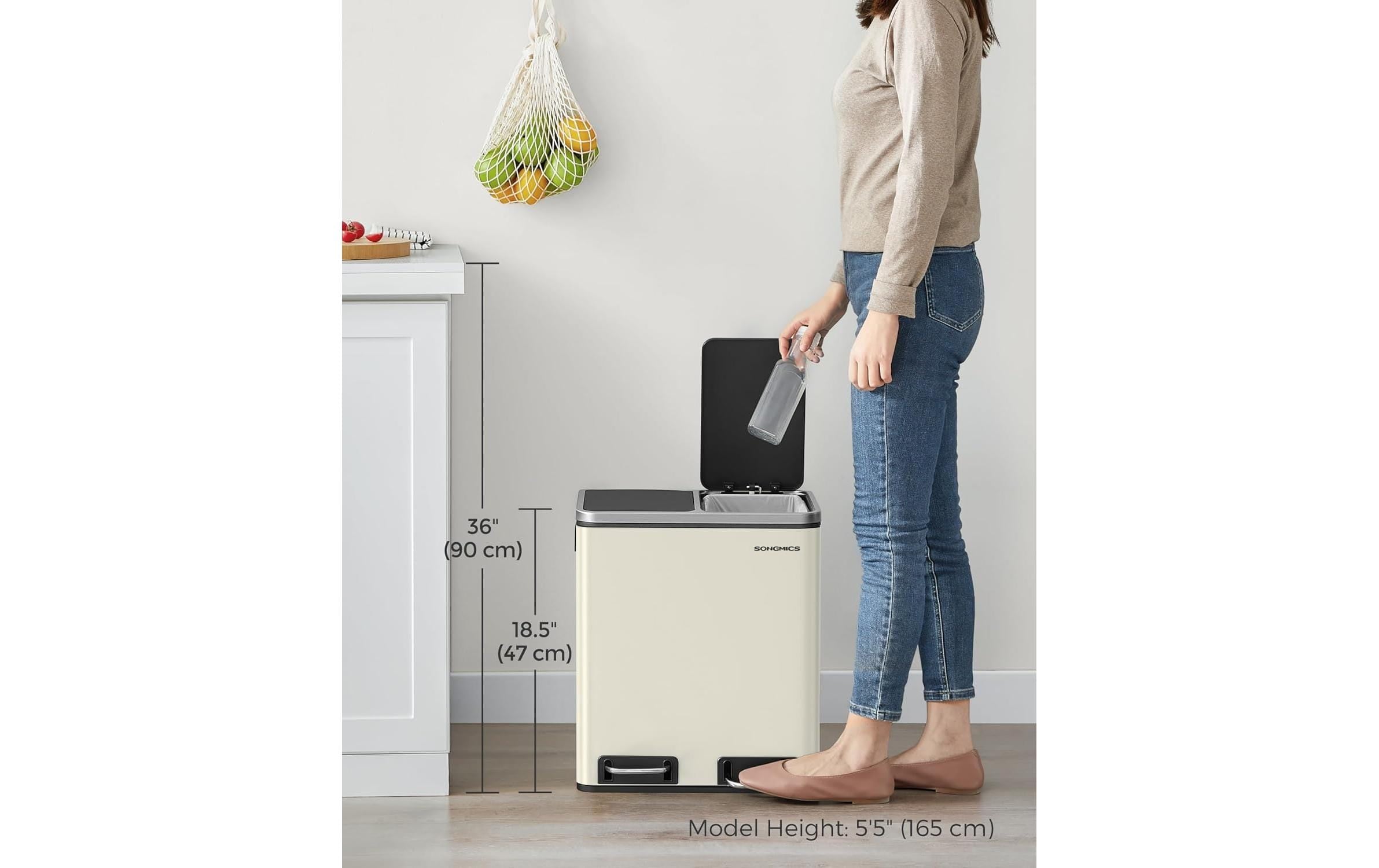 SONGMICS Mülleimer »30 l« 2 Behälter