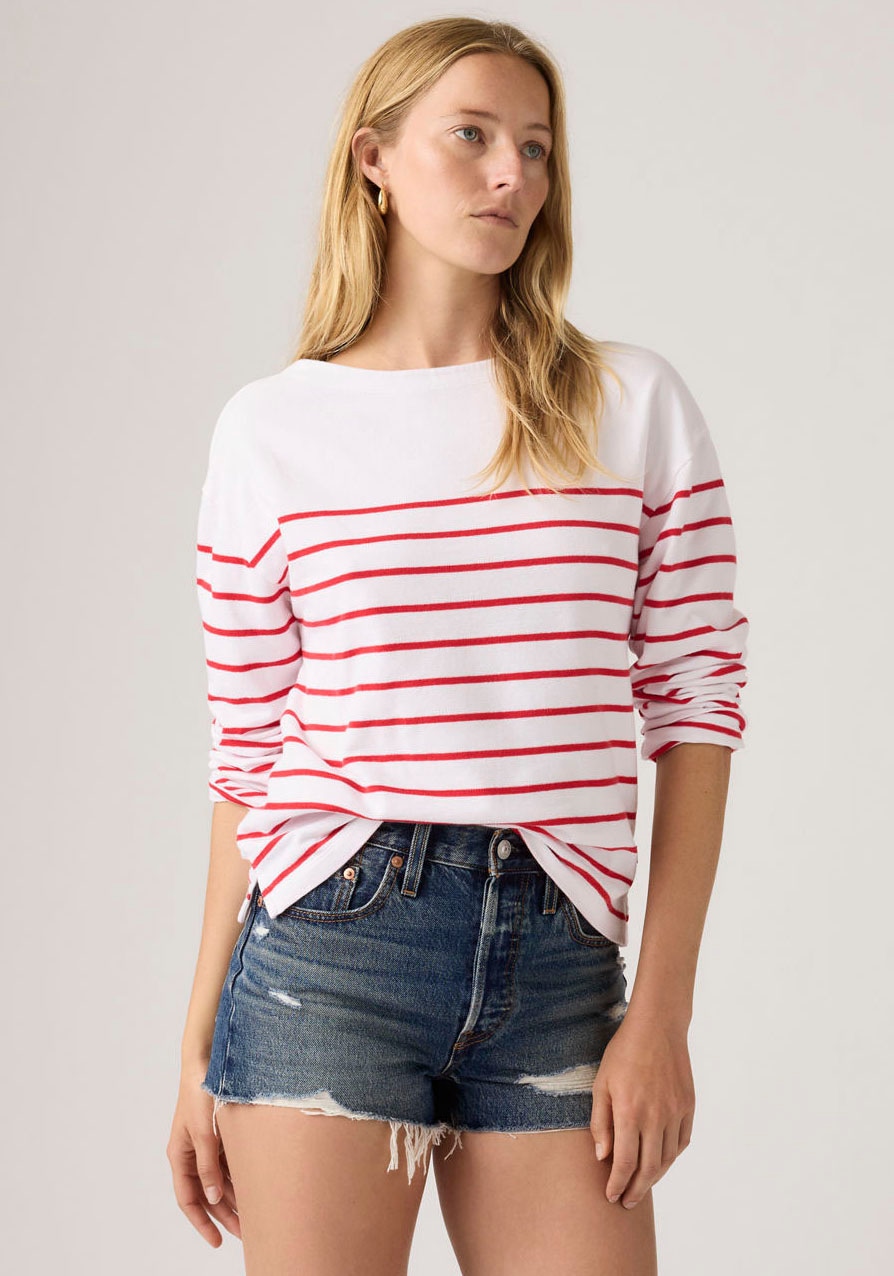 Levi's® Langarmshirt »MARIN STRIPE TOP« Saum mit kurzen Seitenschlitzen