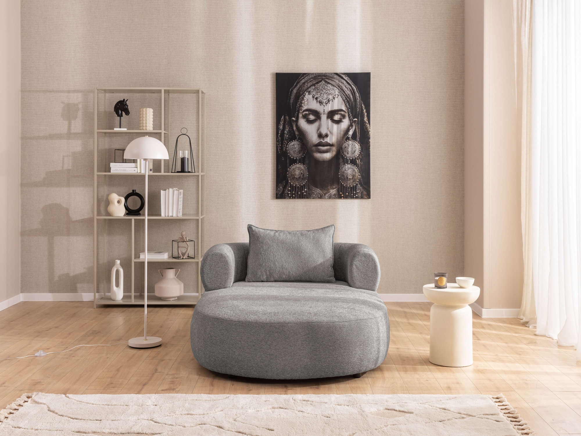 Home affaire XXL-Sessel »LUSSAC Loveseat extra tief, grosse Sitzfläche, Masse B/T/H: 123/158/78cm« hoher Sitzkomfort und modernes Design, Sofa ohne Bettfunktion