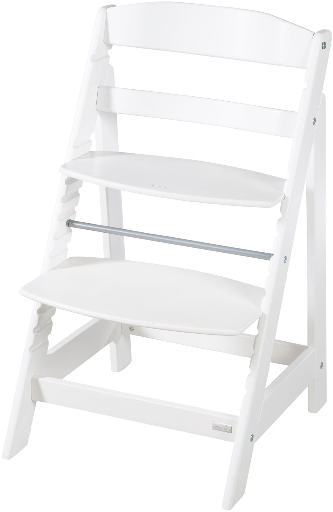roba® Hochstuhl »Born Up, weiss, mit Neugeborenen-Aufsatz, stone gesteppt«, (Set)