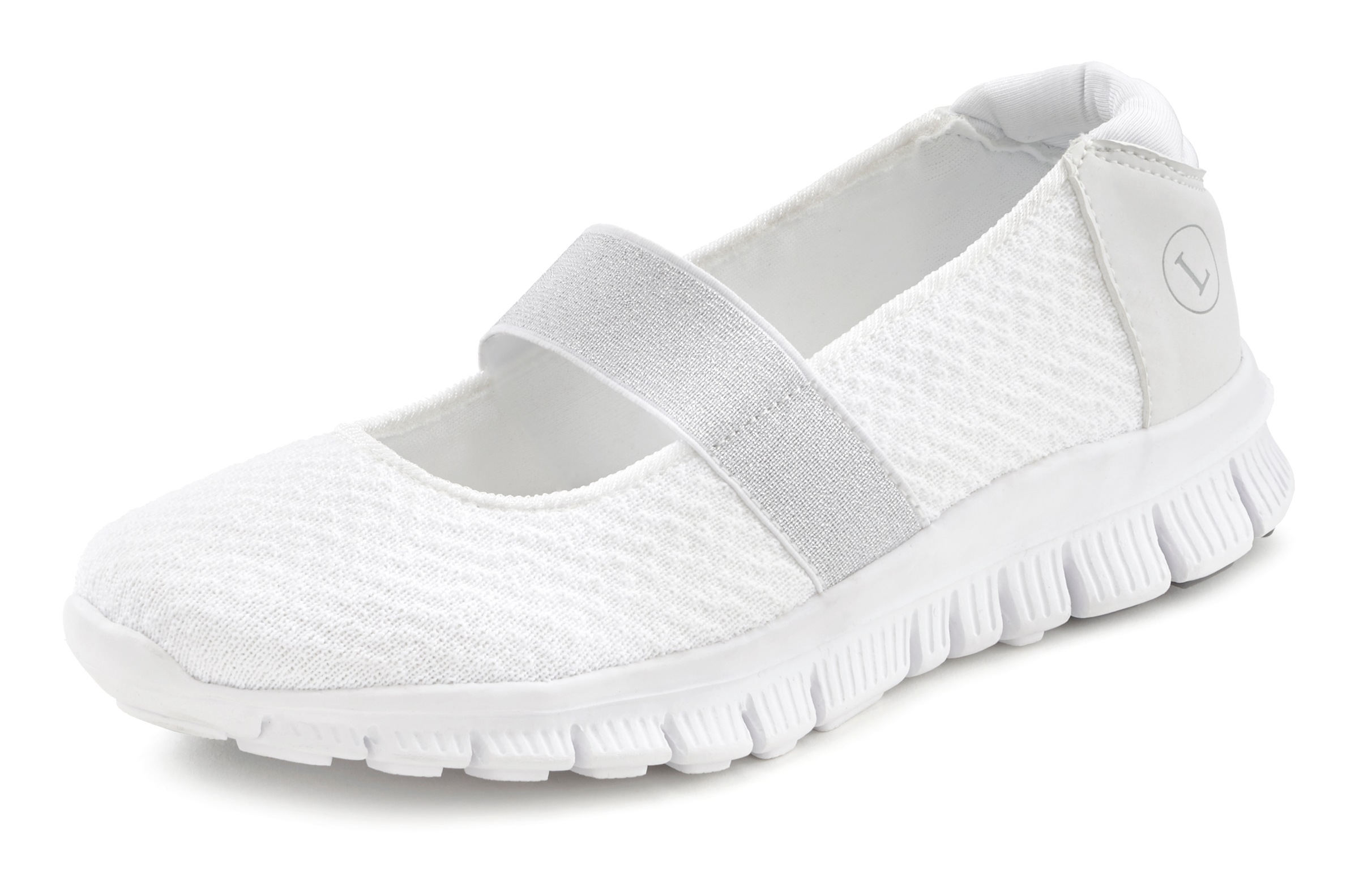 Image of LASCANA Sneaker, Ballerina ultraleicht mit elastischem Glitzerband bei Ackermann Versand Schweiz