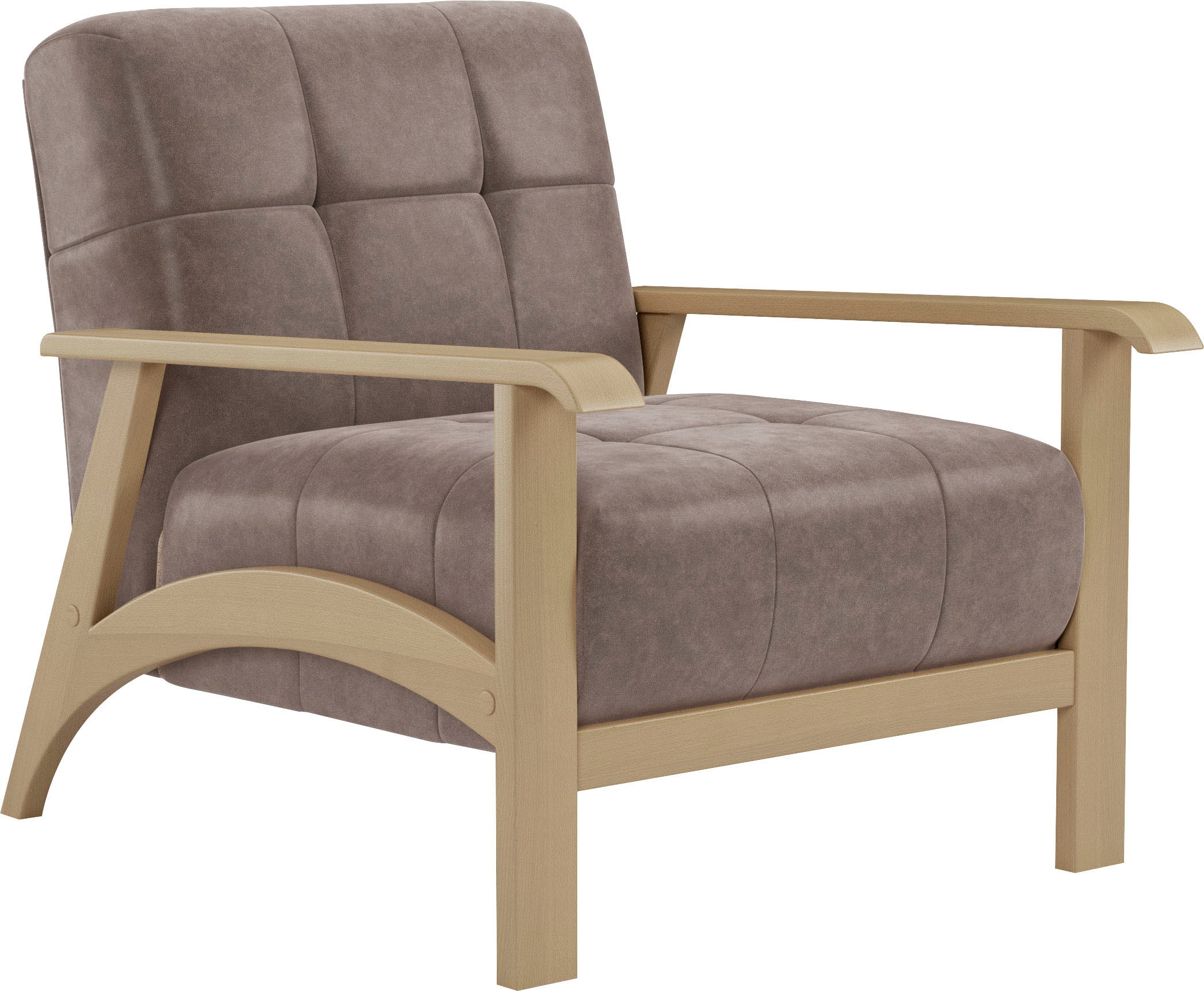 sit&more Sessel »Billund«, Armlehnen aus Buchenholz in natur, verschiedene Bezüge und Farben