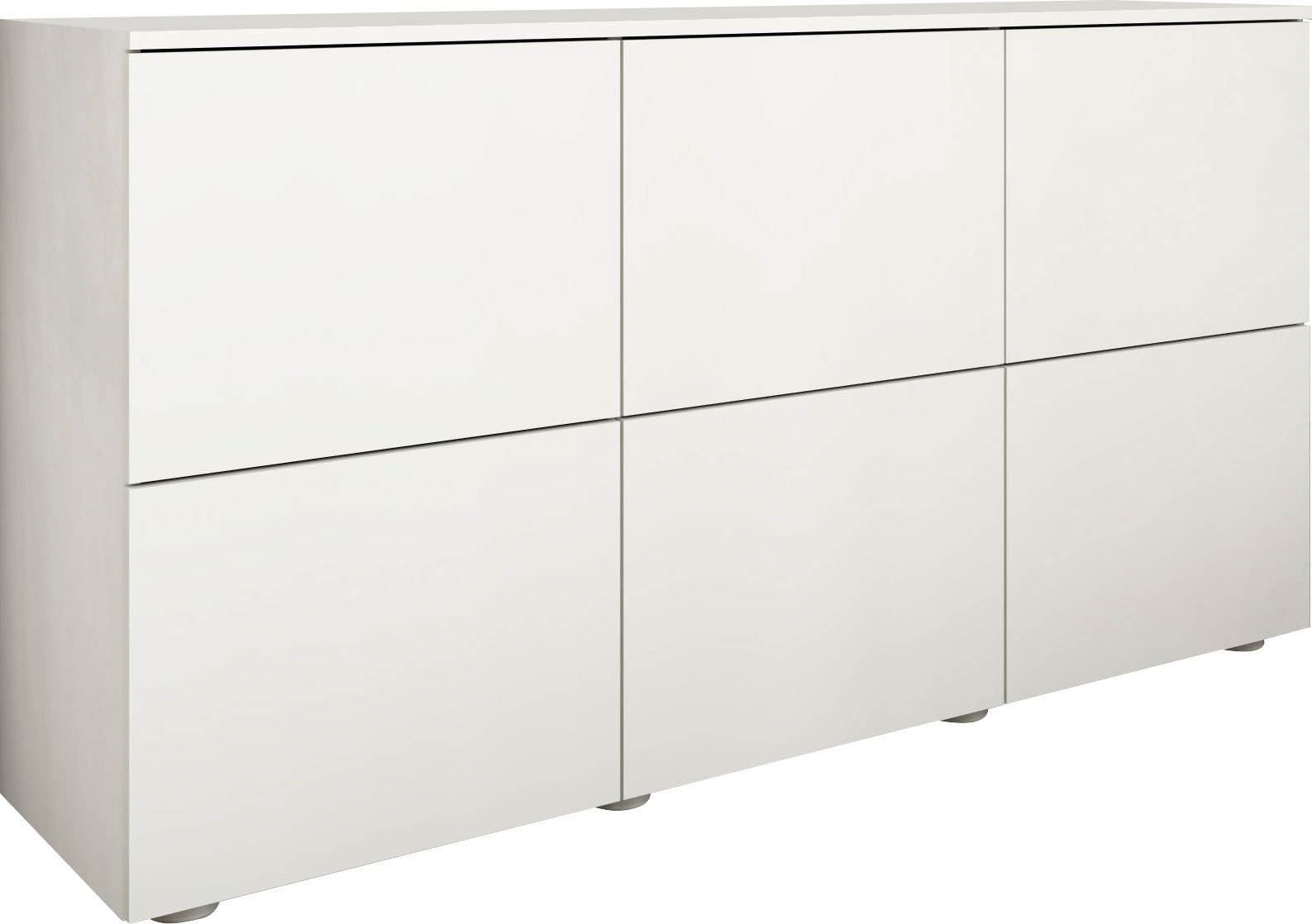 Image of borchardt Möbel Sideboard "Rova, Kommode Breite 139 cm" Praktische Push-to-open-Funktion, 6 Türen und 3 verstellbare Böden