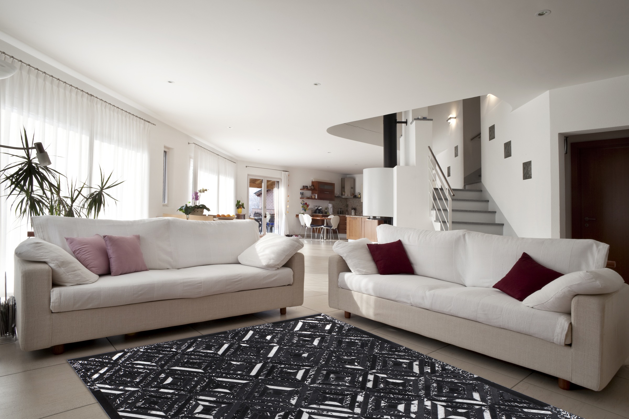 Kayoom Teppich »Spark 410«, rechteckig, 8 mm Höhe, 100% Leder, Unikat, fusselarm, Allergiker & Fussbodenheizung geeignet