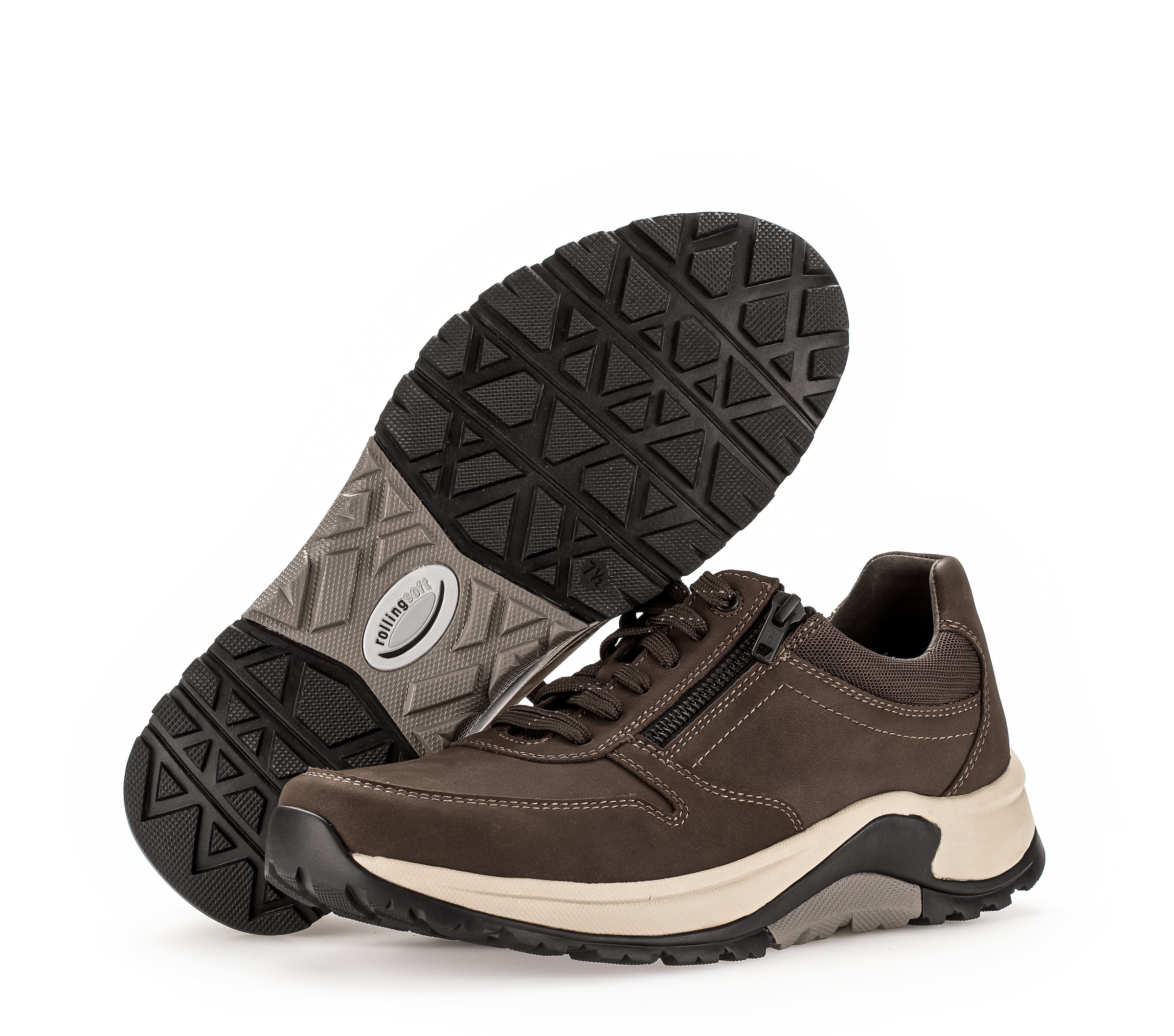 rollingsoft Keilsneaker  Schnürschuh, Halbschuh mit Logo-Emblem an der Ferse, Weite G