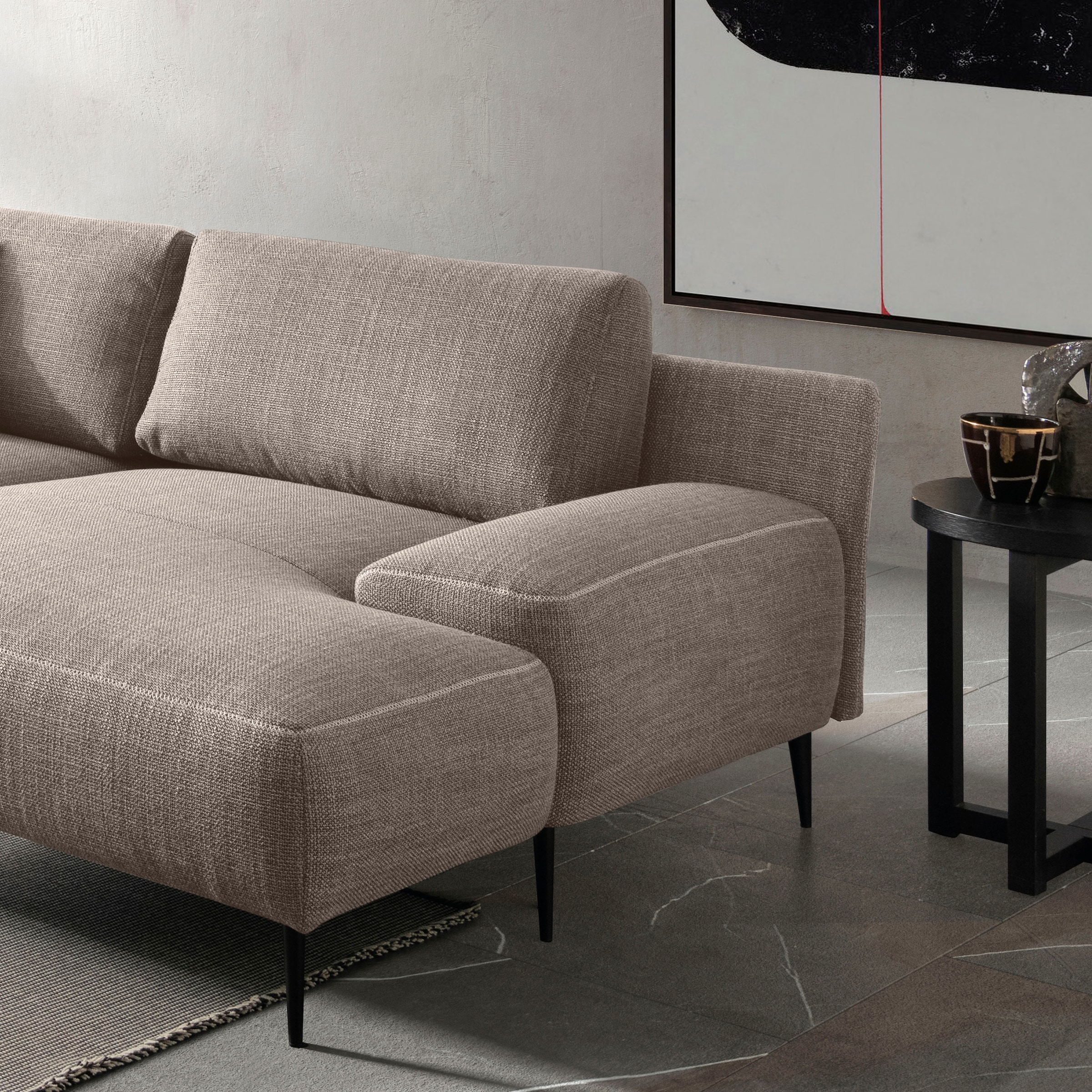 designwerk Ecksofa »Forma L-Form, zeitloses Designsofa mit aktuellem Fuss« in hochwertiger Verarbeitung & tollem Sitzkomfort