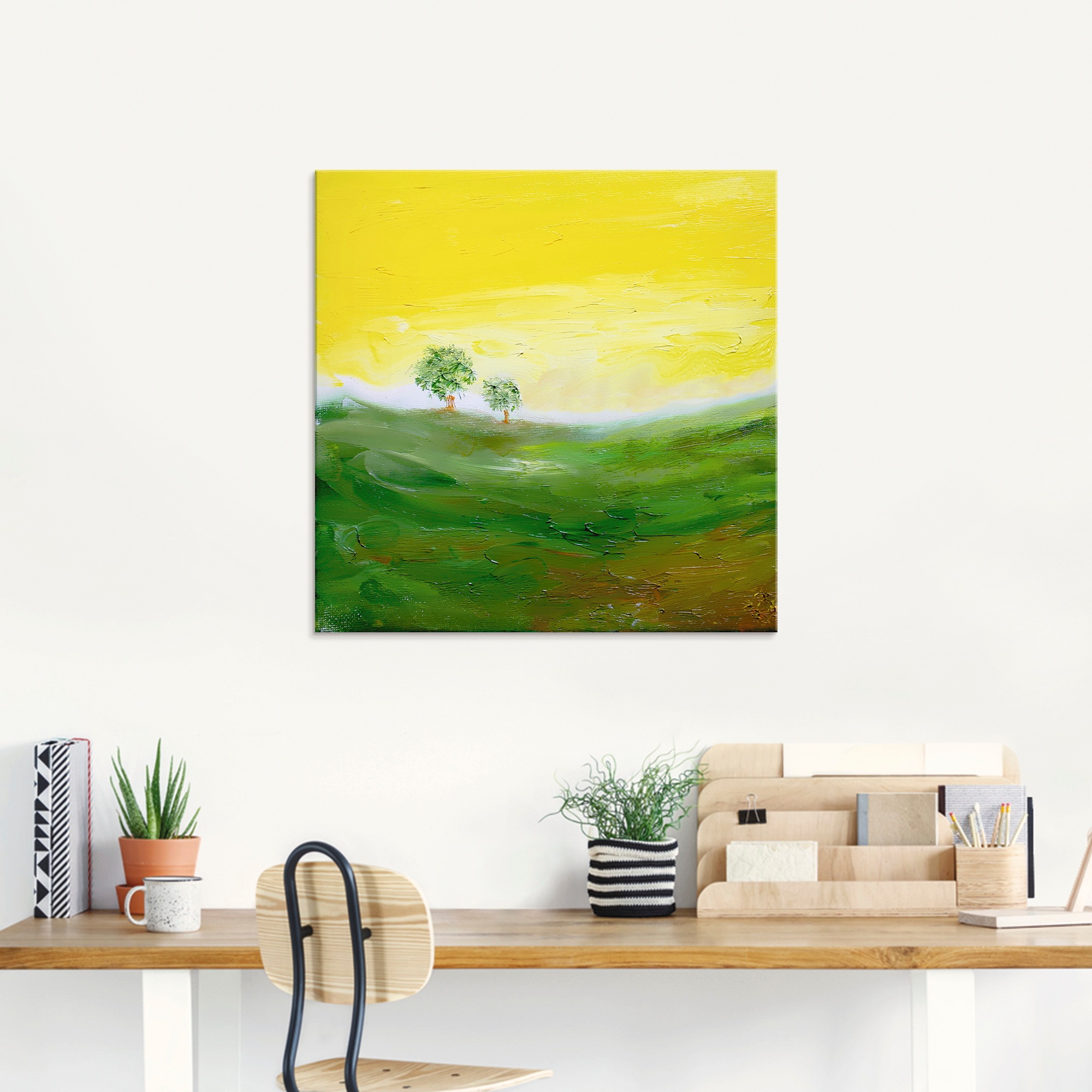 Artland Glasbild »Sonniger Tag«, Wiesen & Bäume, (1 St.), in verschiedenen Grössen