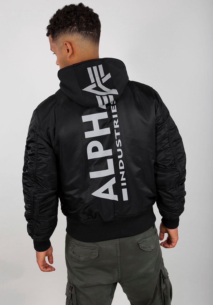 Alpha Industries Bomberjacke »MA-1 ZH Back Print«, mit Kapuze