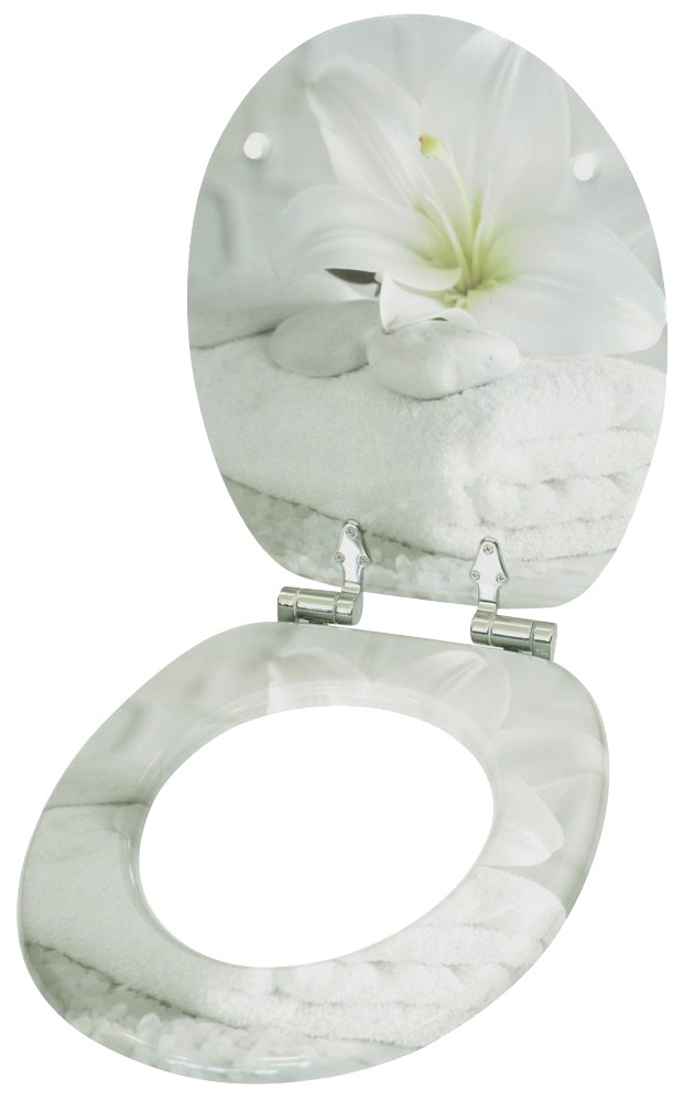 Sanilo Set d'accessoires de salle de bain »Good Feeling« WC-Sitz, Badteppich, Stöpsel, Seifenspender und WC-Bürste