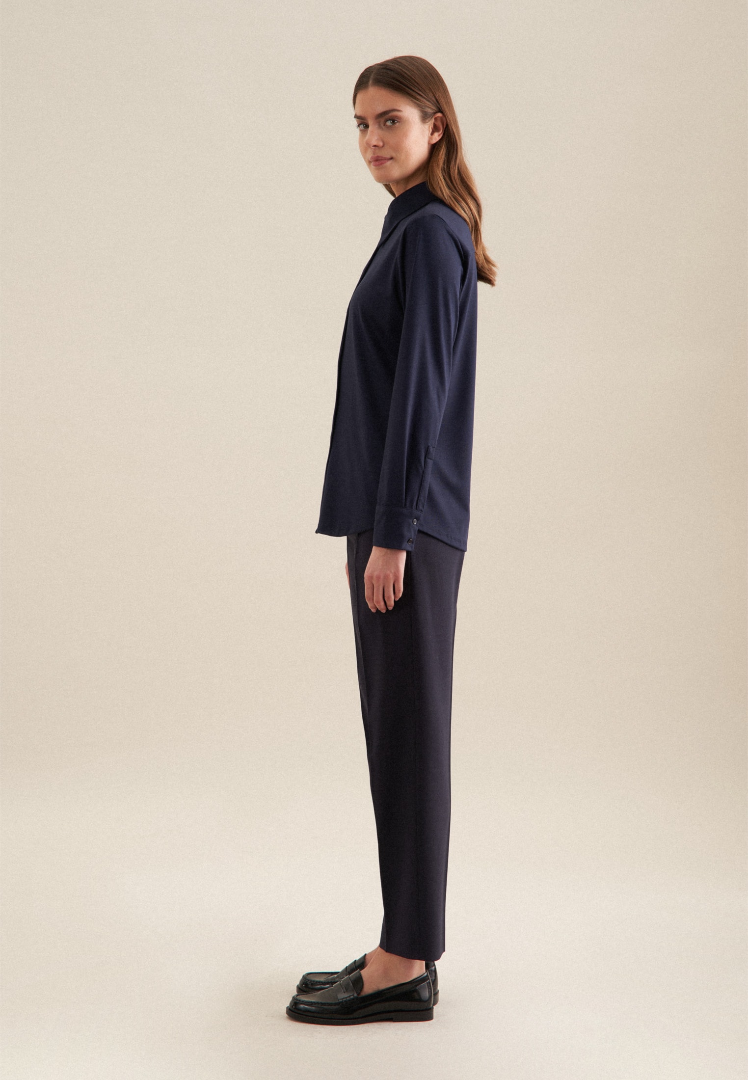 seidensticker Blouse chemise »Schwarze Rose« 1/1 Kragen Uni