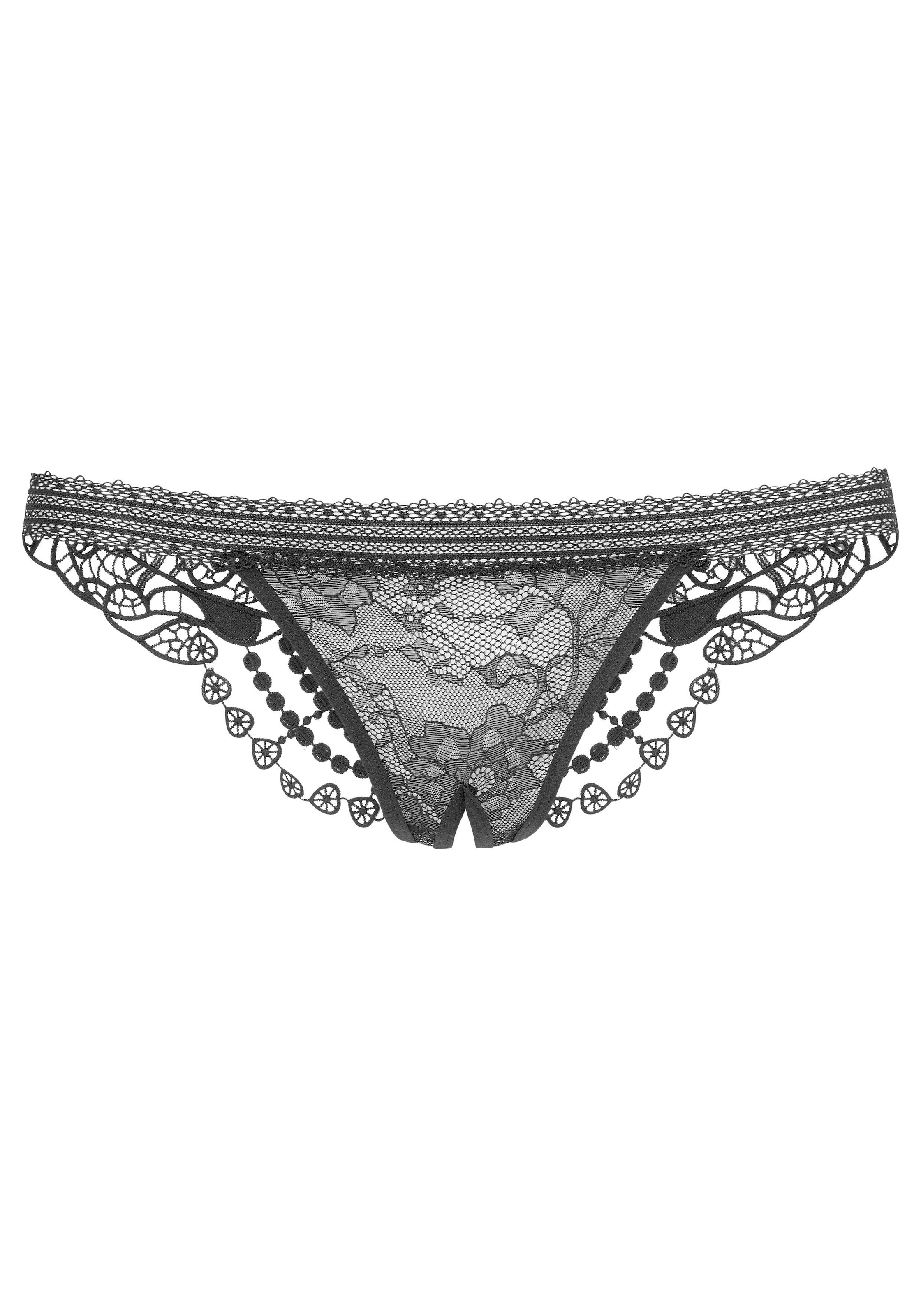 ♕ petite fleur goldfarben String-Ouvert, edler Stickerei Dessous mit versandkostenfrei Guipure bestellen