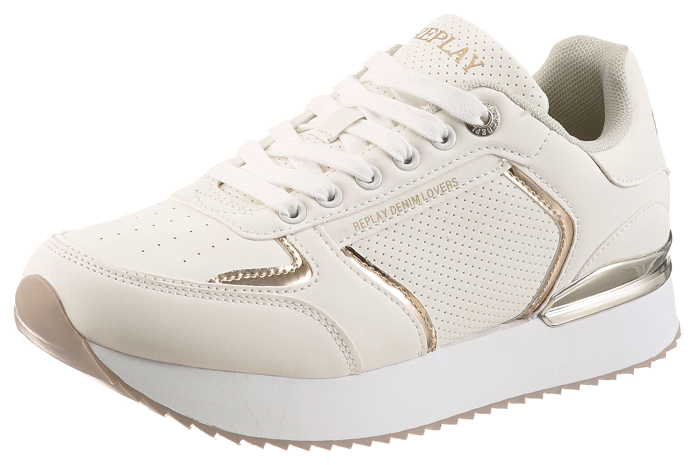 Image of Replay Plateausneaker Trend-Sneaker, Schnürschuh, Freizeitschuh mit Metallic-Details