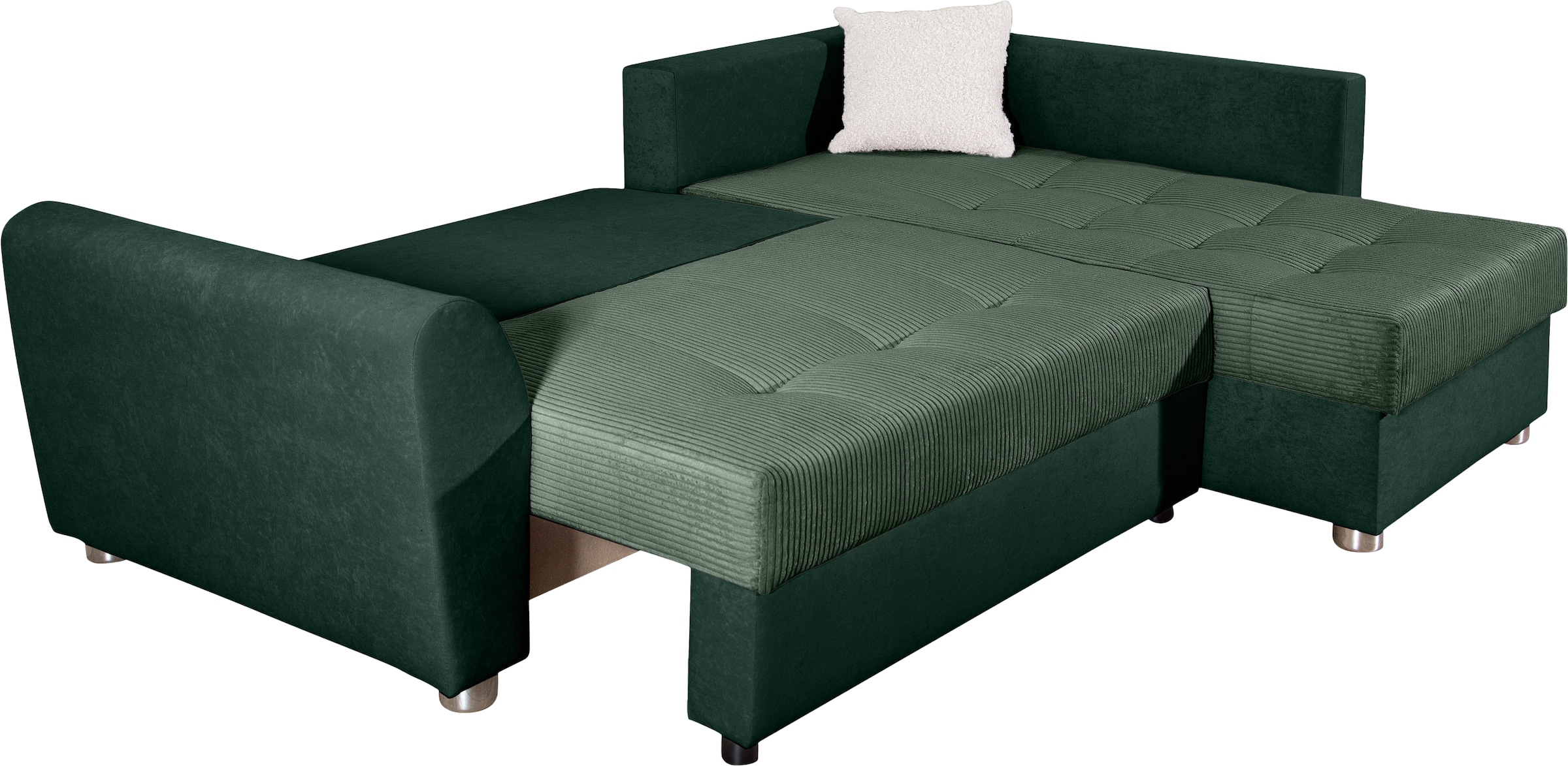 COLLECTION AB Ecksofa »Jana L-Form«, inkl. Bettfunktion,Bettkasten und Bonnelfederkern