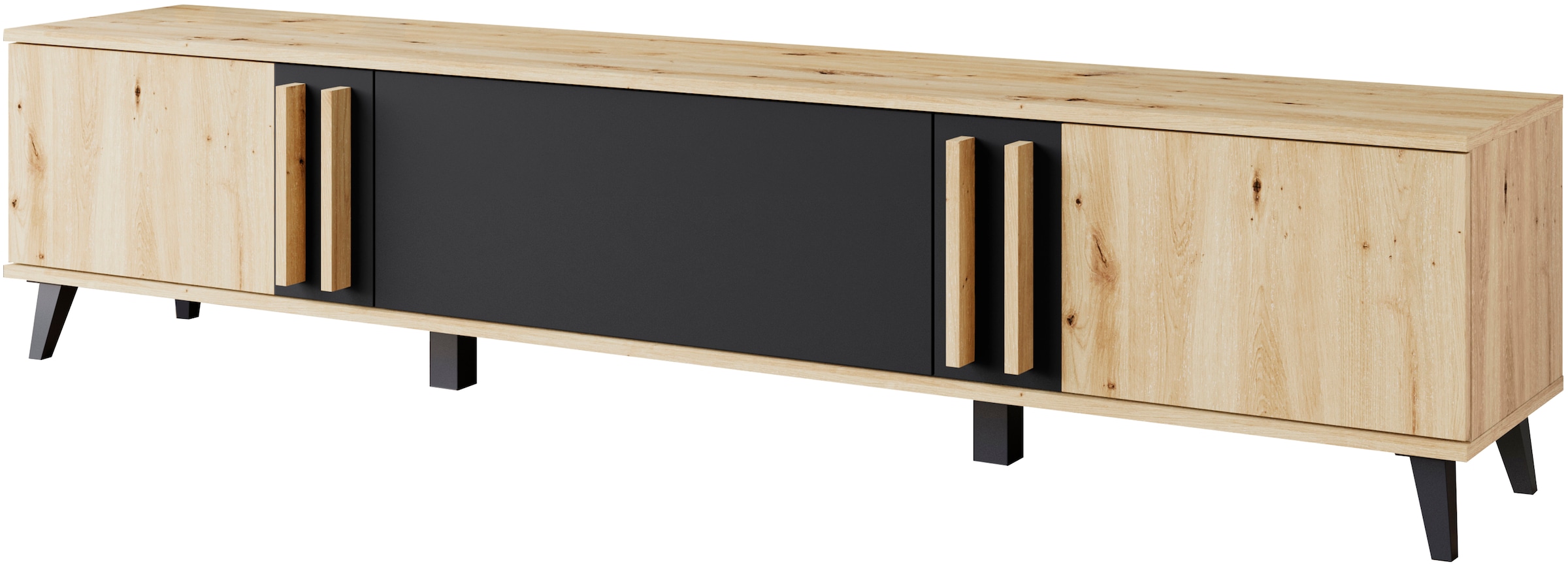 Home affaire Table basse »Helsinki, TV-Kommode Breite 180cm« 1 cuis tlg. design moderne, 3 portes pliantes