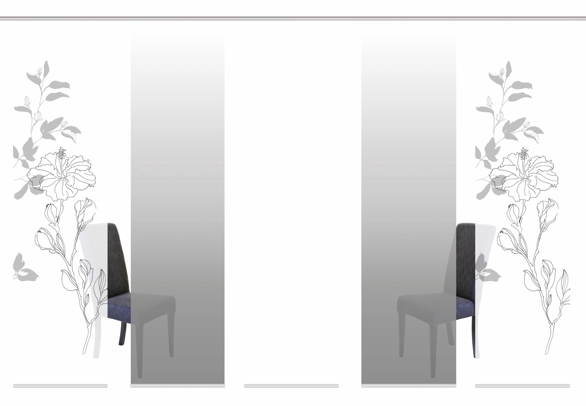 Image of HOME WOHNIDEEN Schiebegardine »DENVER«, (5 St.), HxB: 245x60, inkl. Befestigungszubehör bei Ackermann Versand Schweiz