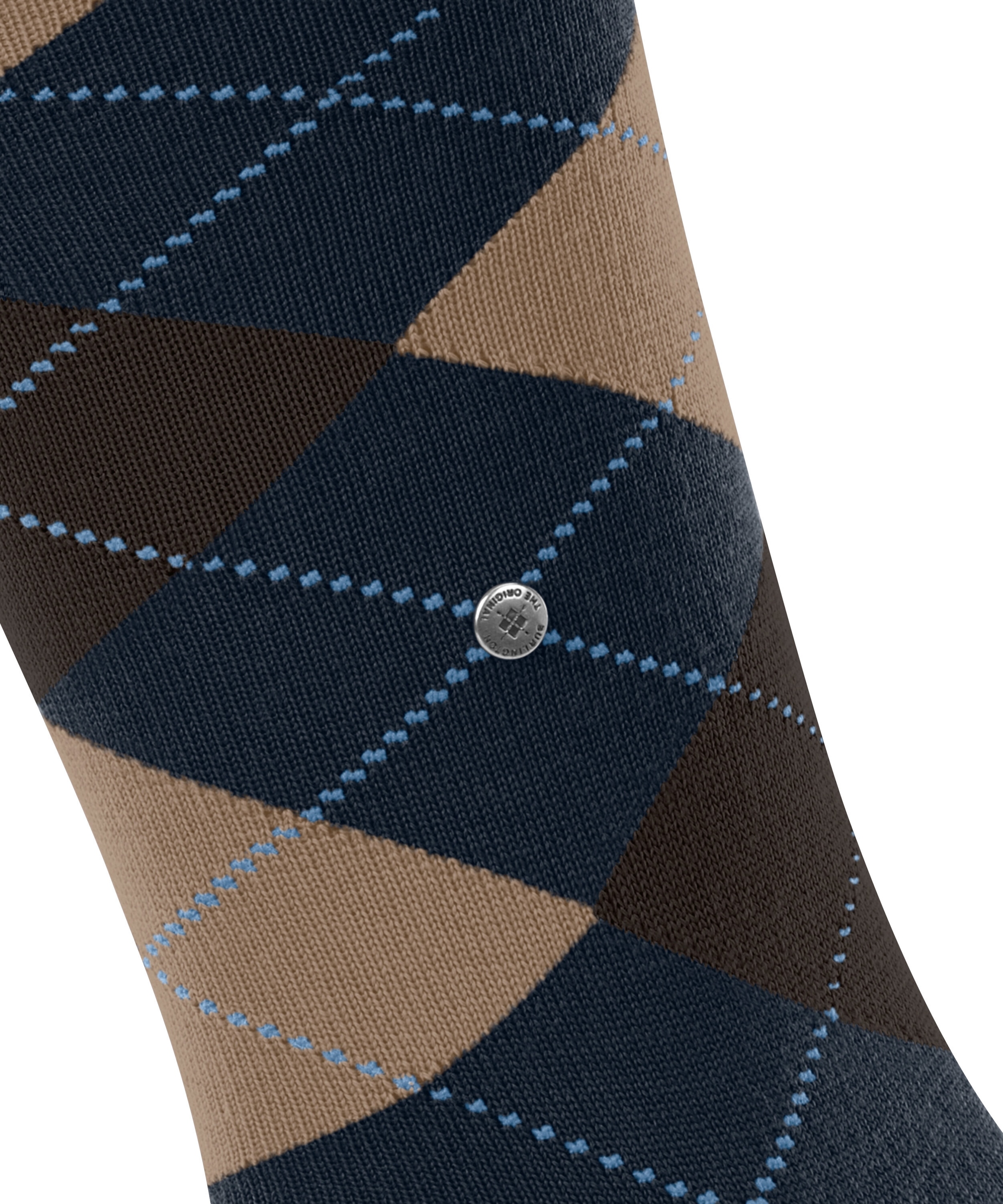 Burlington Mi-bas »Edinburgh« Taille unique 40-46, mélange de laine chaud, motif argyle
