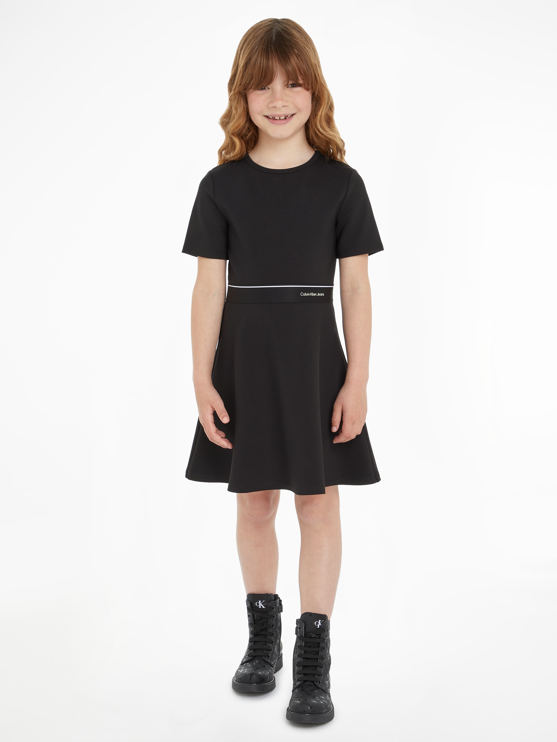 Calvin Klein Jeans Blusenkleid »PUNTO LOGO TAPE SS DRESS«, für Kinder bis 16 Jahre