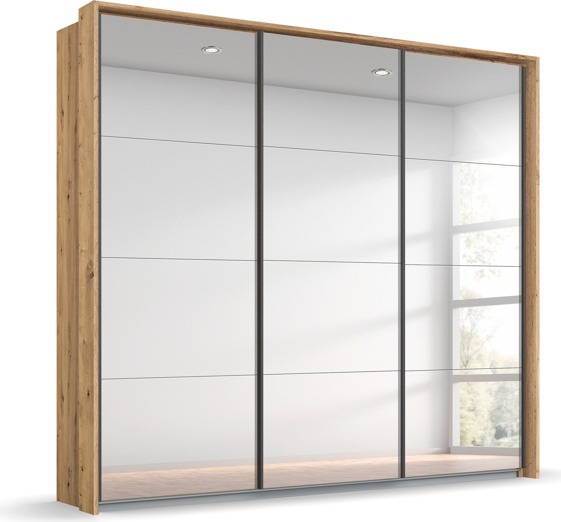 GOODproduct »Mehrzweckschrank Aktenschrank Möbel Mietswohnung Schlafzimmer OTELI« Breiten 211/278/323/368 cm Höhen 214/233 cm,  inkl. Passepartout optional mit Beleuchtung MADE IN GERMANY
