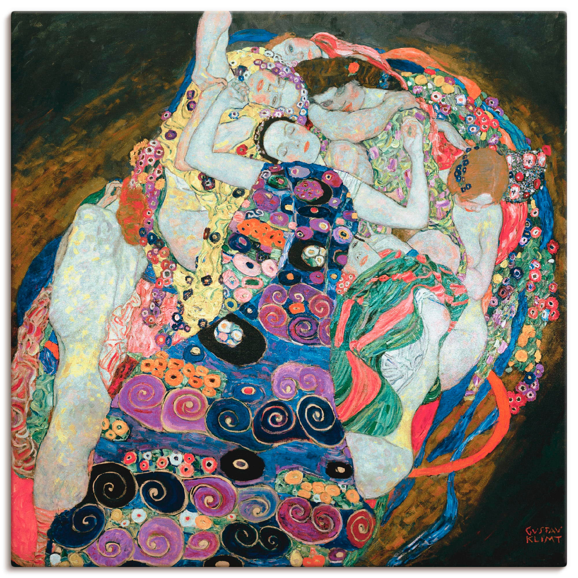 Image of Artland Leinwandbild "Die Mädchen (Die Jungfrau)" Frau 1 Stk. tlg. auf Holzrahmen gespannt