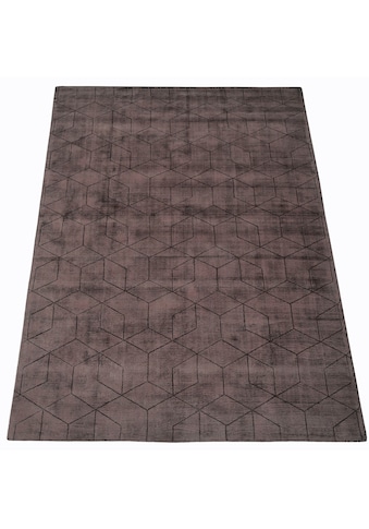 Teppich »Manju«, rechteckig, elegant glänzender Kurzflorteppich in Seiden-Optik