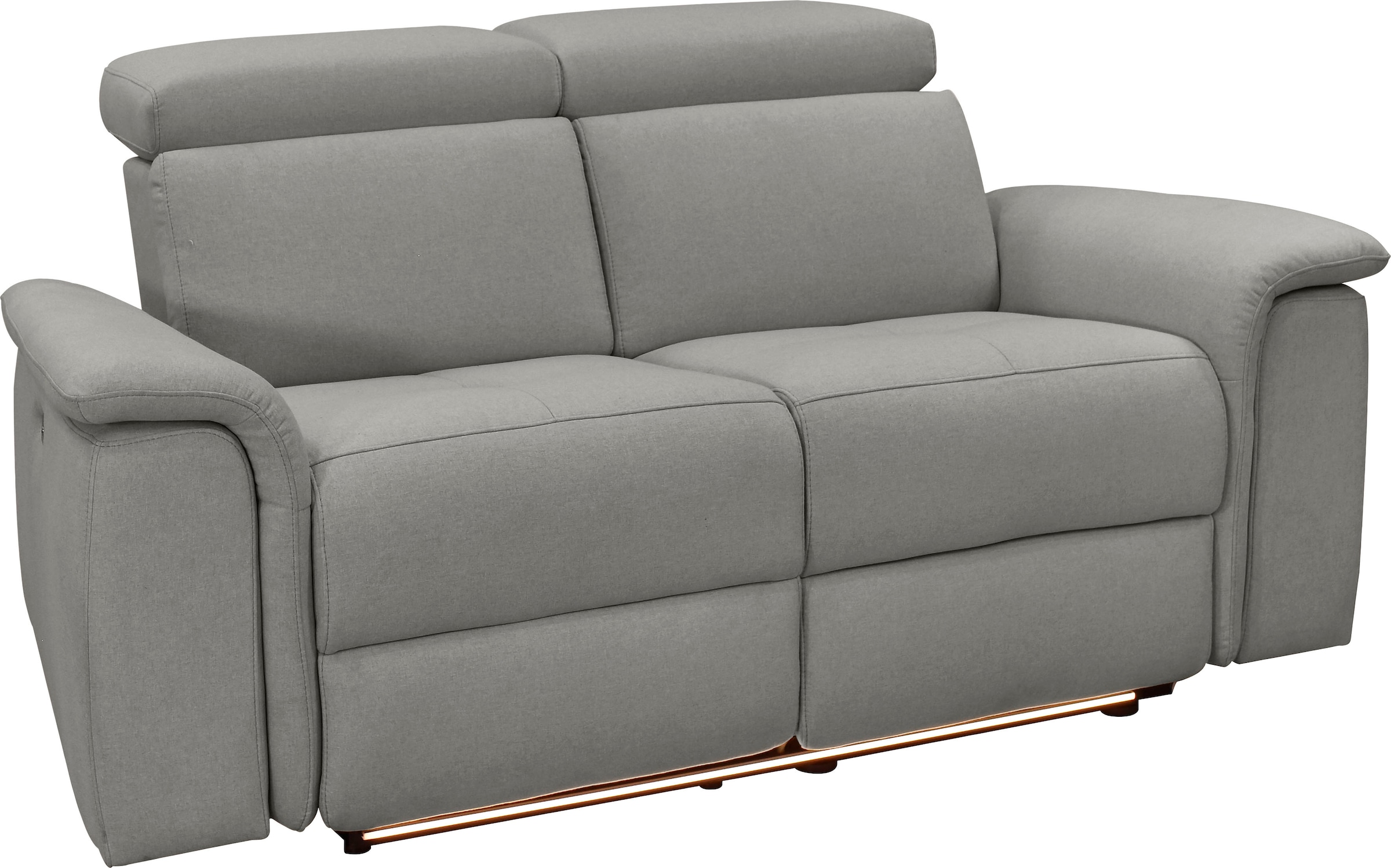 GOODproduct 2-Sitzer »Pareli 172cm, manuelle u. elektr. Relaxfunktion« USB, Kopfteil-Verstellung, LED, in Echtleder, Kunstleder, Web