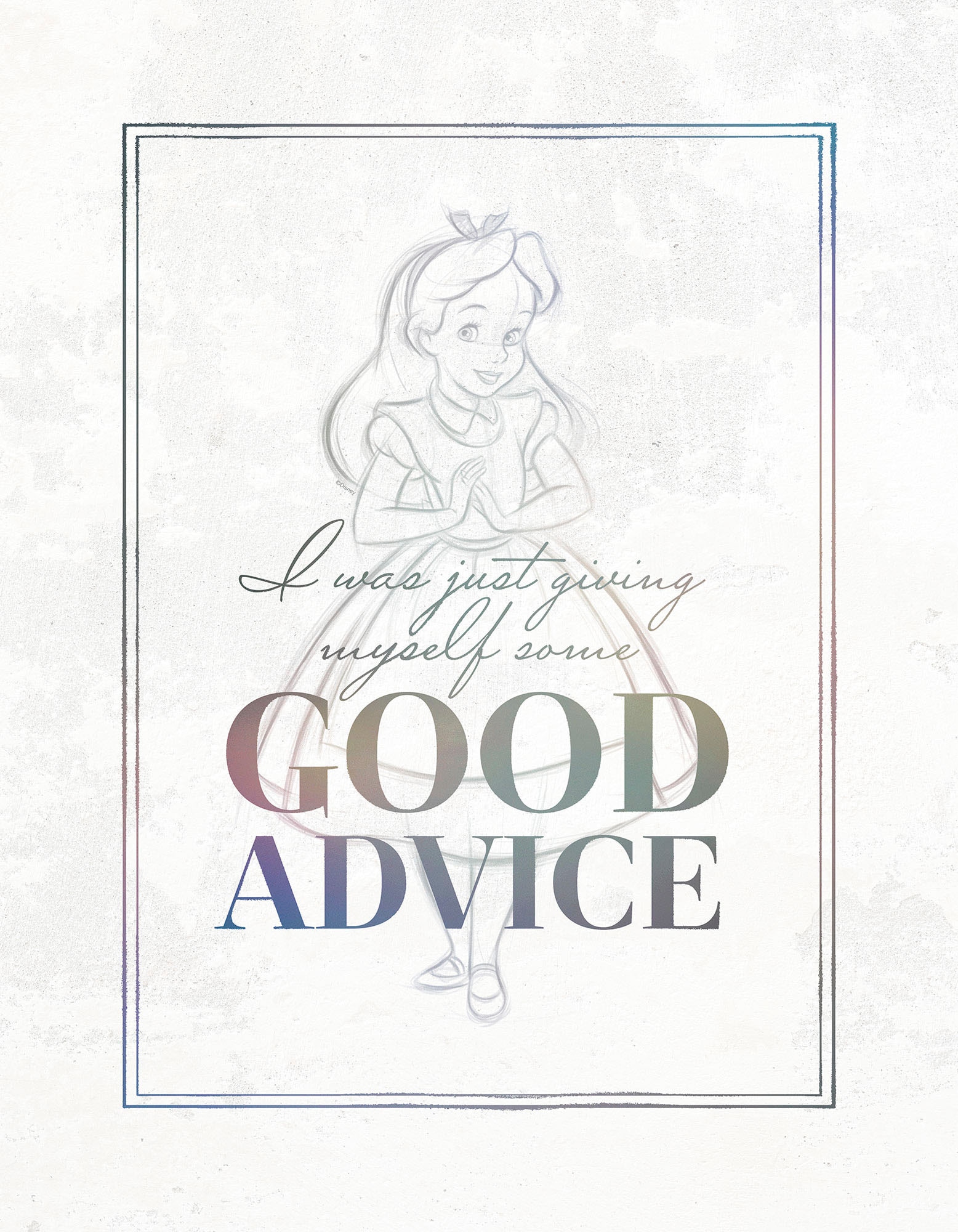 Komar Tableau sur toile »Alice Just Saying - Grösse 30 x 40 cm« 30 x 40 cm (Breite x Höhe), 1 cuis tlg. Keilrahmenbild mit Echtholzrahmen, Kinderzimmer