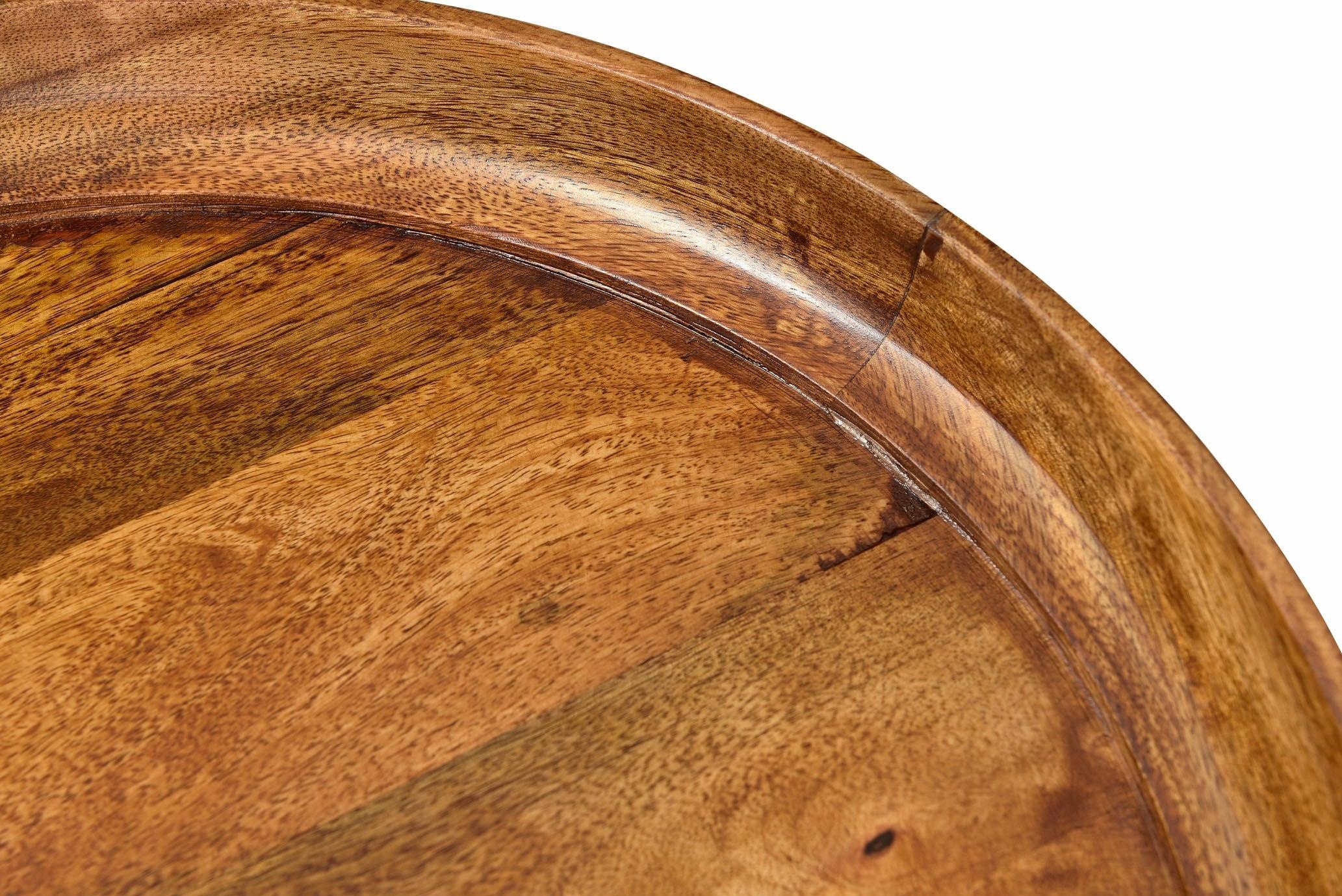 mutoni - Beistelltisch Mangoholz rund 50x50, One Size, Braun
